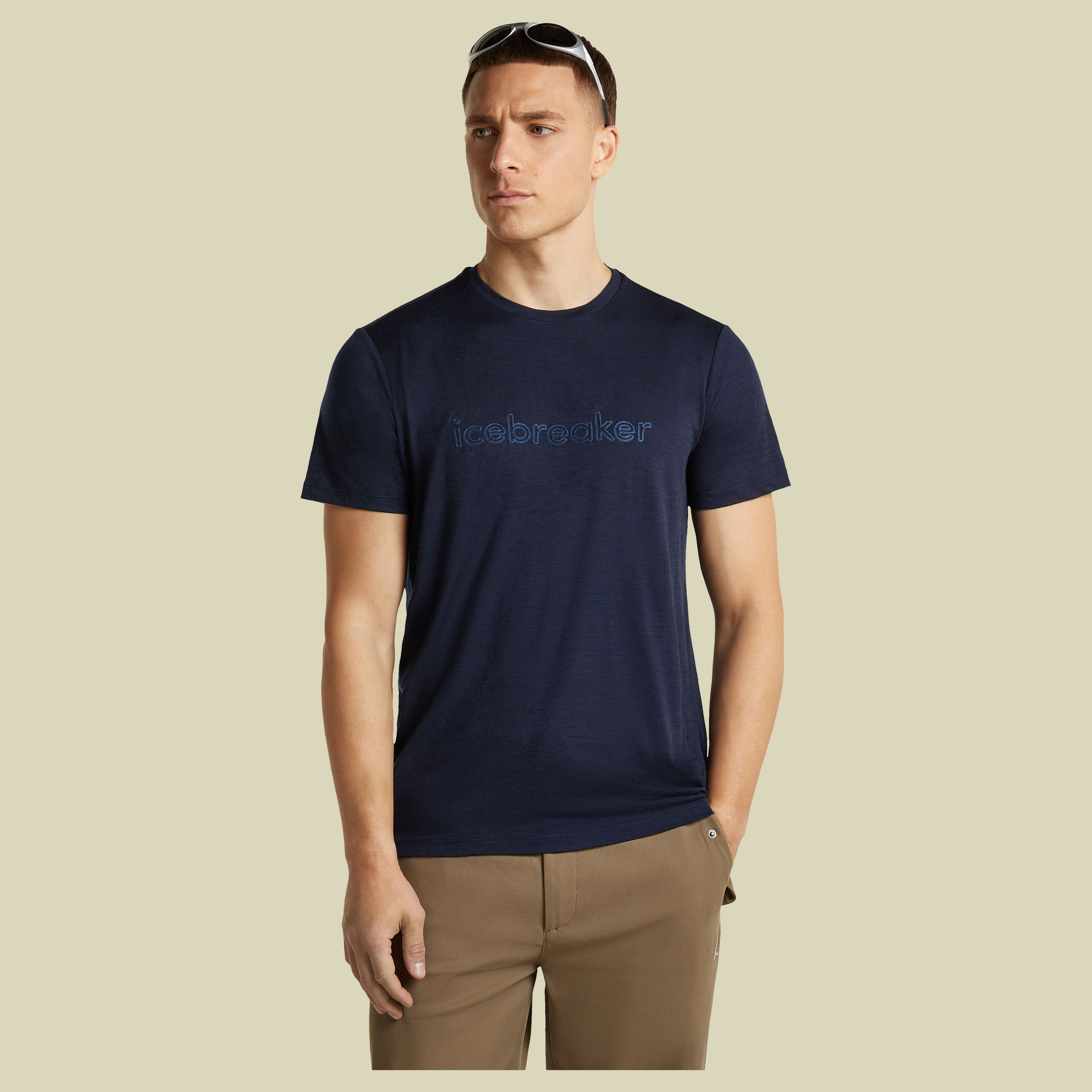 Merino 150 Tech Lite SS Tee IB Stitchline Men XXL blau - midnight navy