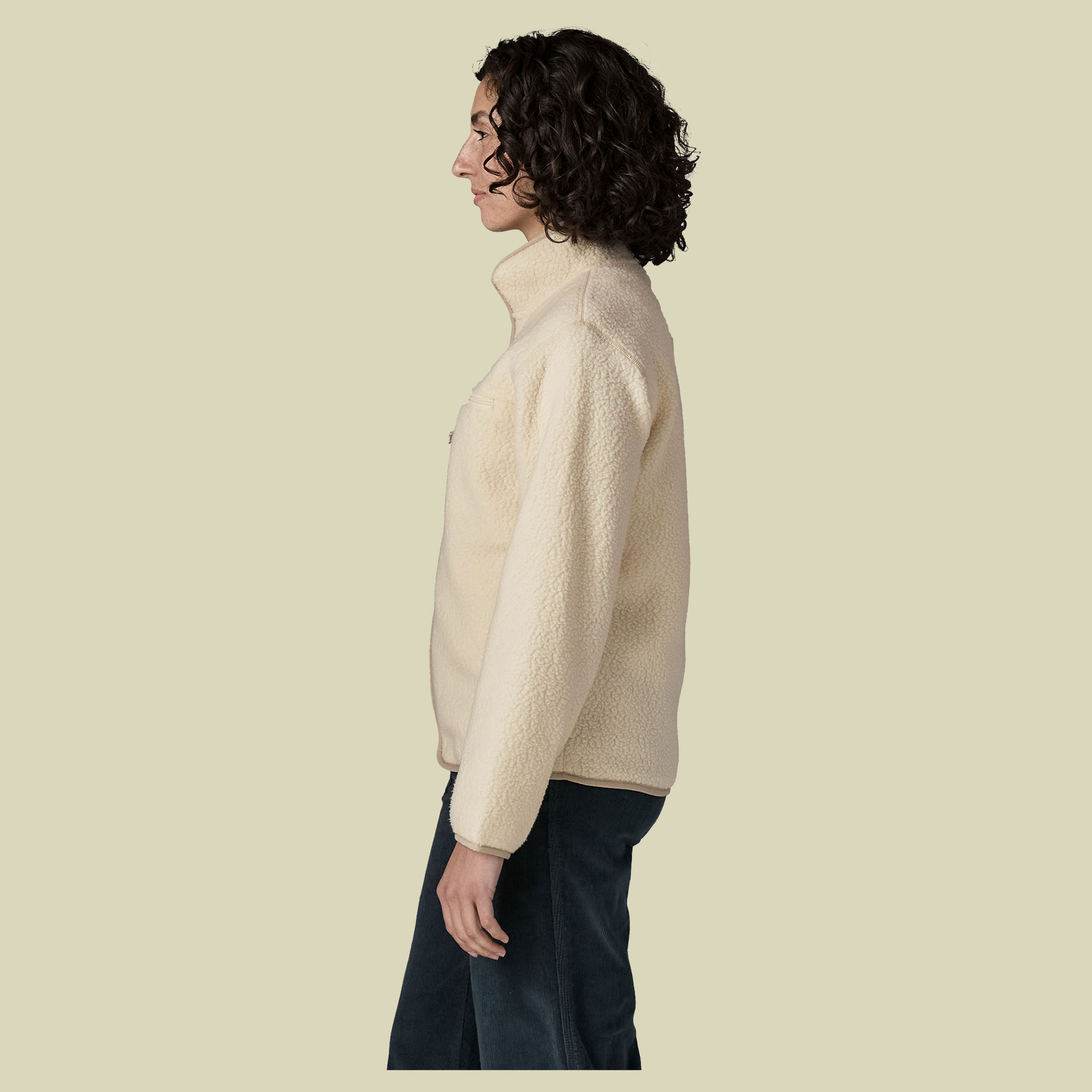 Retro Pile Jacket Women XL beige - natural