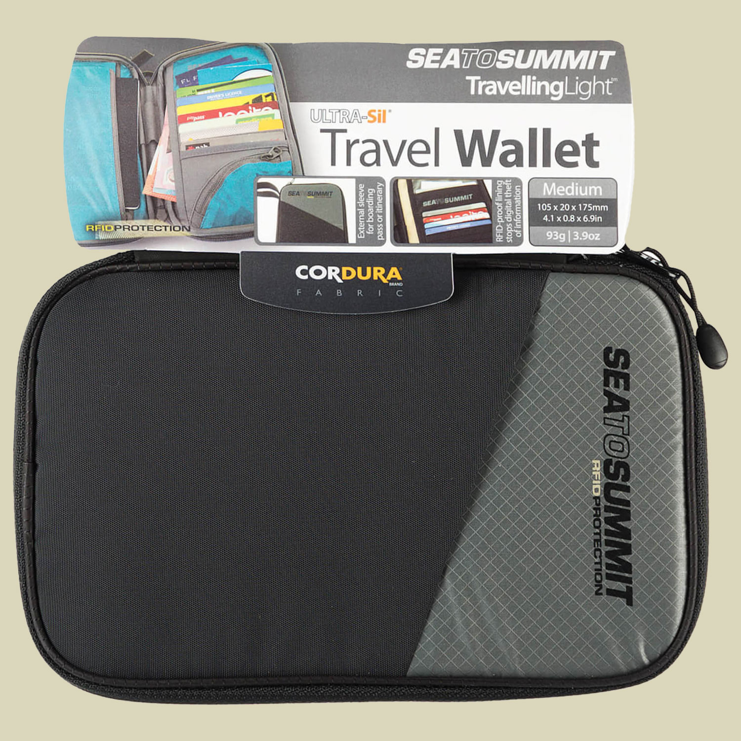 Travel Wallet RFID Größe S Farbe black/grey