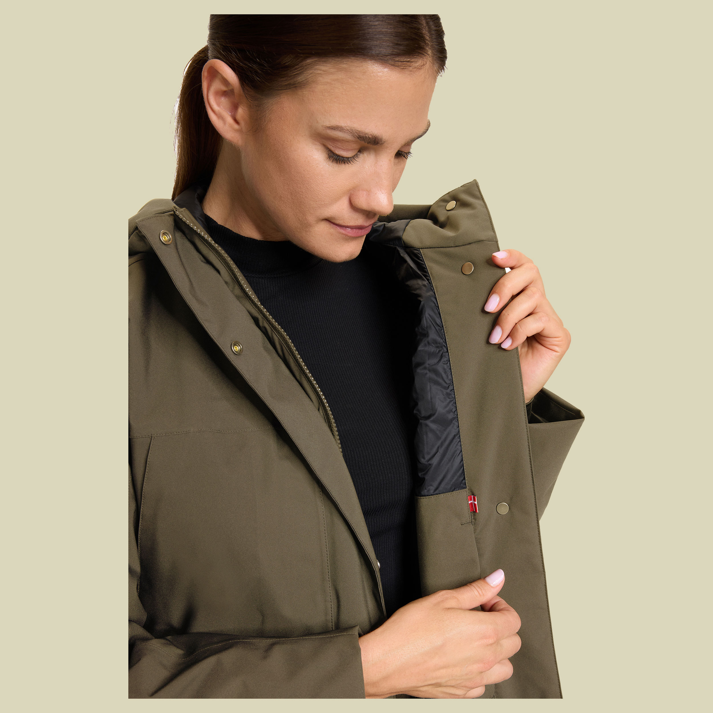 Mira W's Oversize Padded Coat L braun - capers