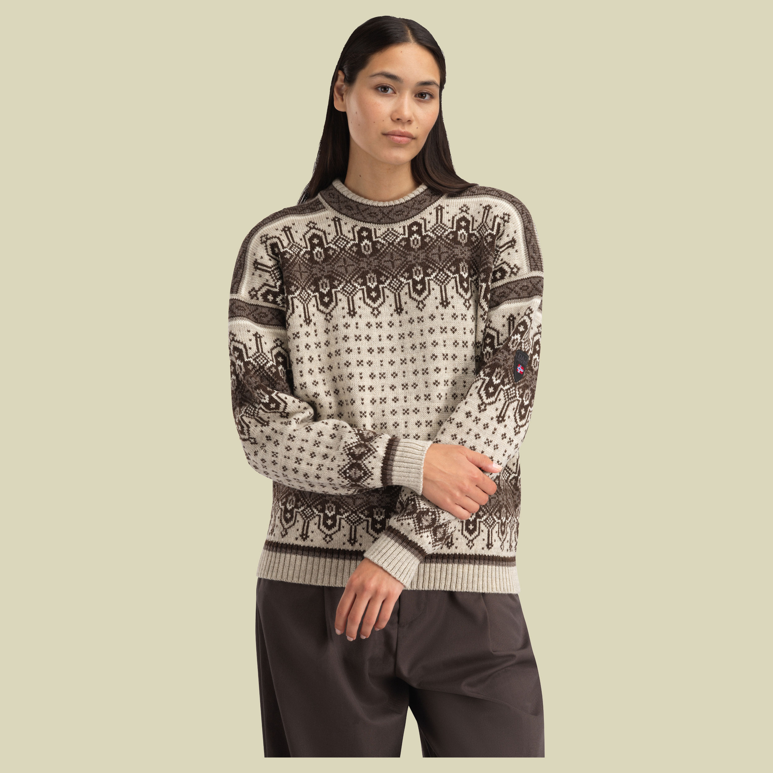 Albertville Fem. Sweater Women M braun - birch coffee