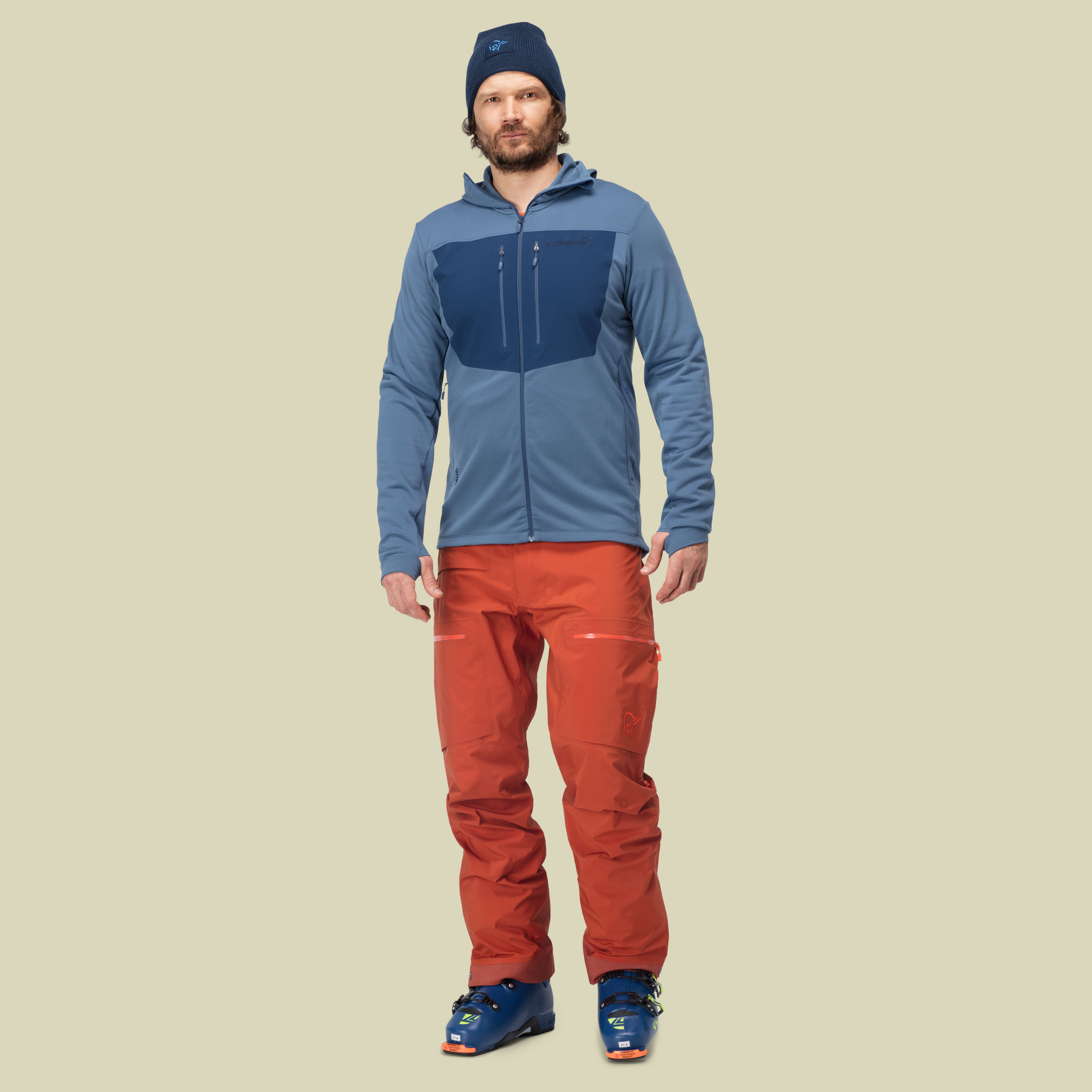 Lyngen Powerstretch Pro Zip Hoodie Men Größe M  Farbe vintage indigo