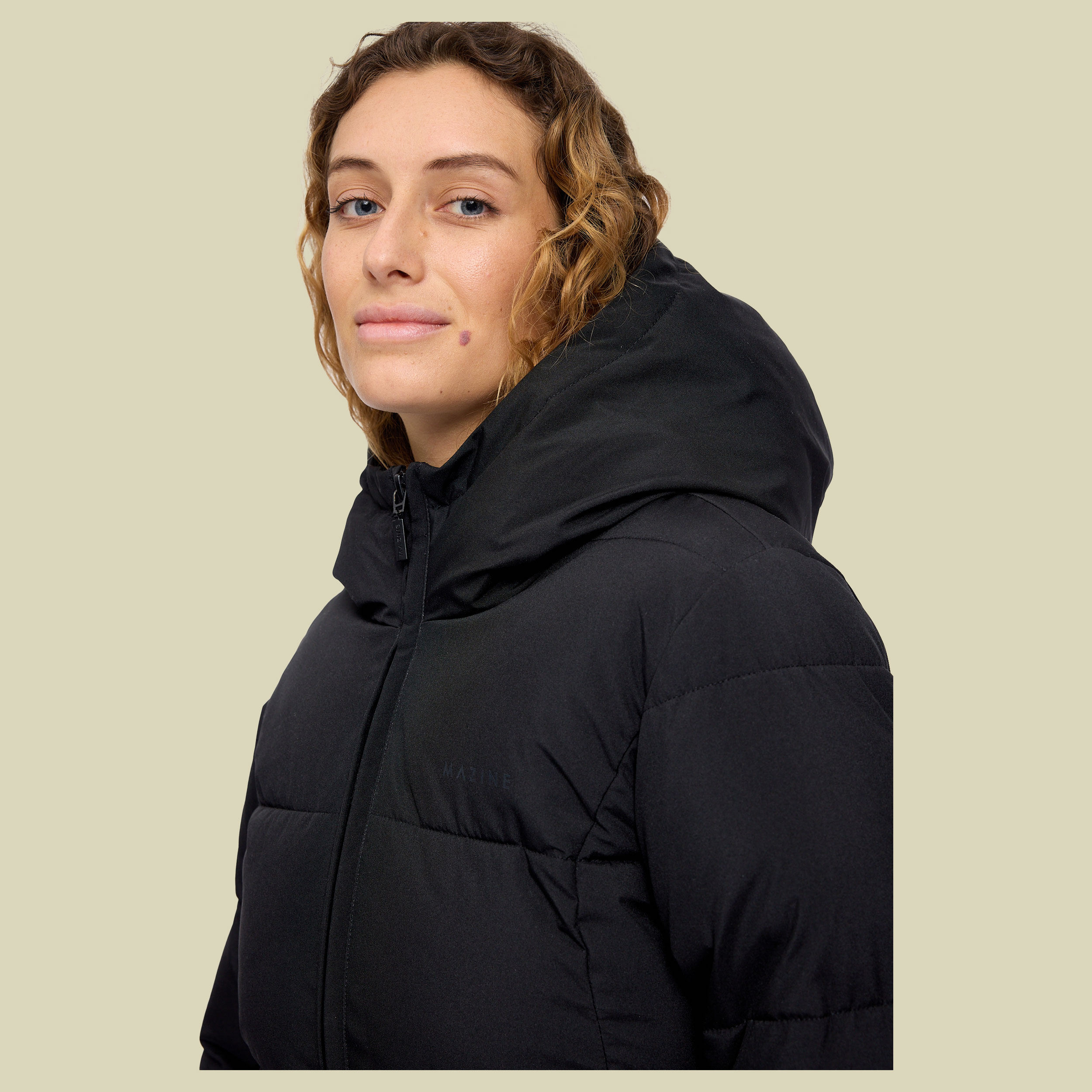 Basic Puffer Coat Women S schwarz - Farbe black