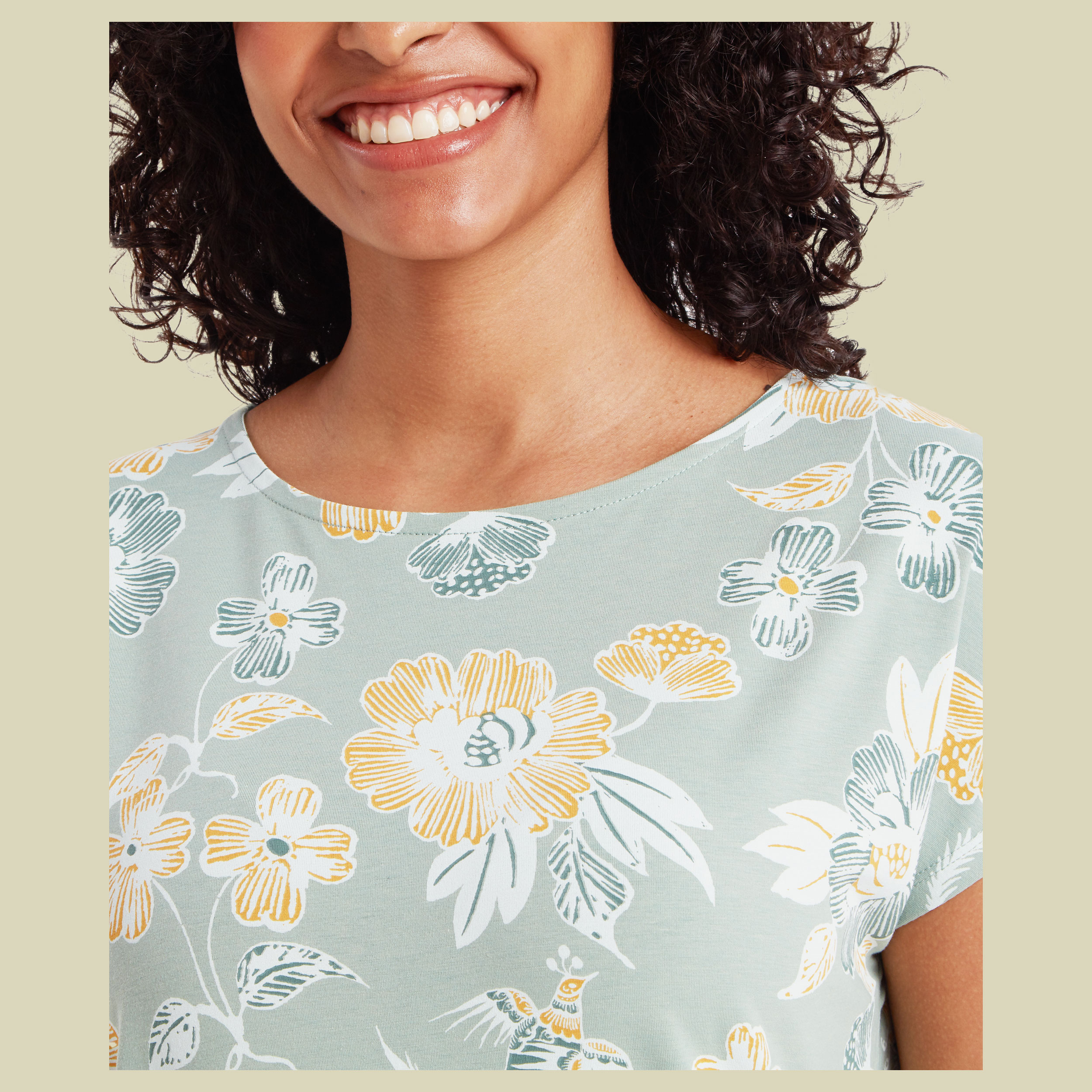 Neha Tee Women grün Blumen XL - Farbe celery floral