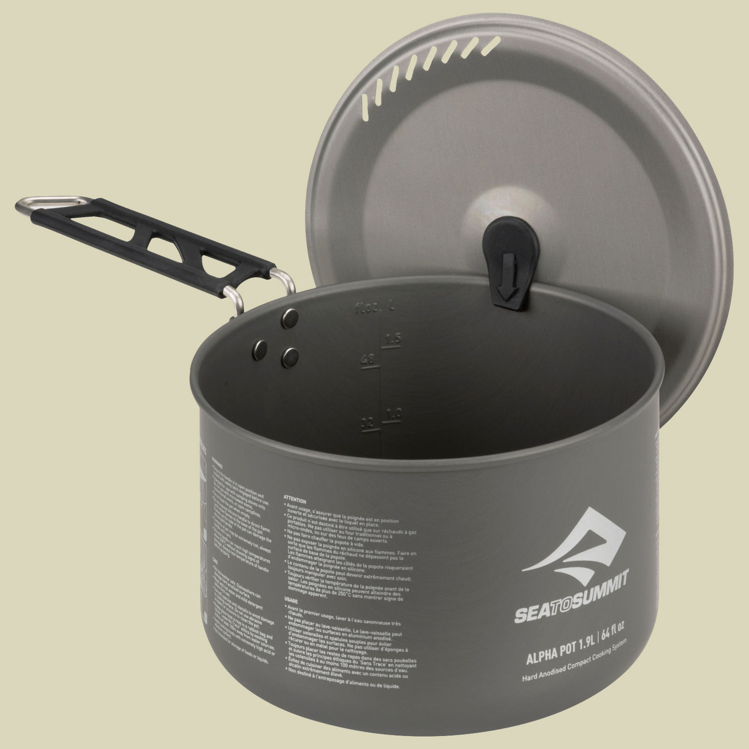 Alpha Pot Volumen 3,7 Farbe grey