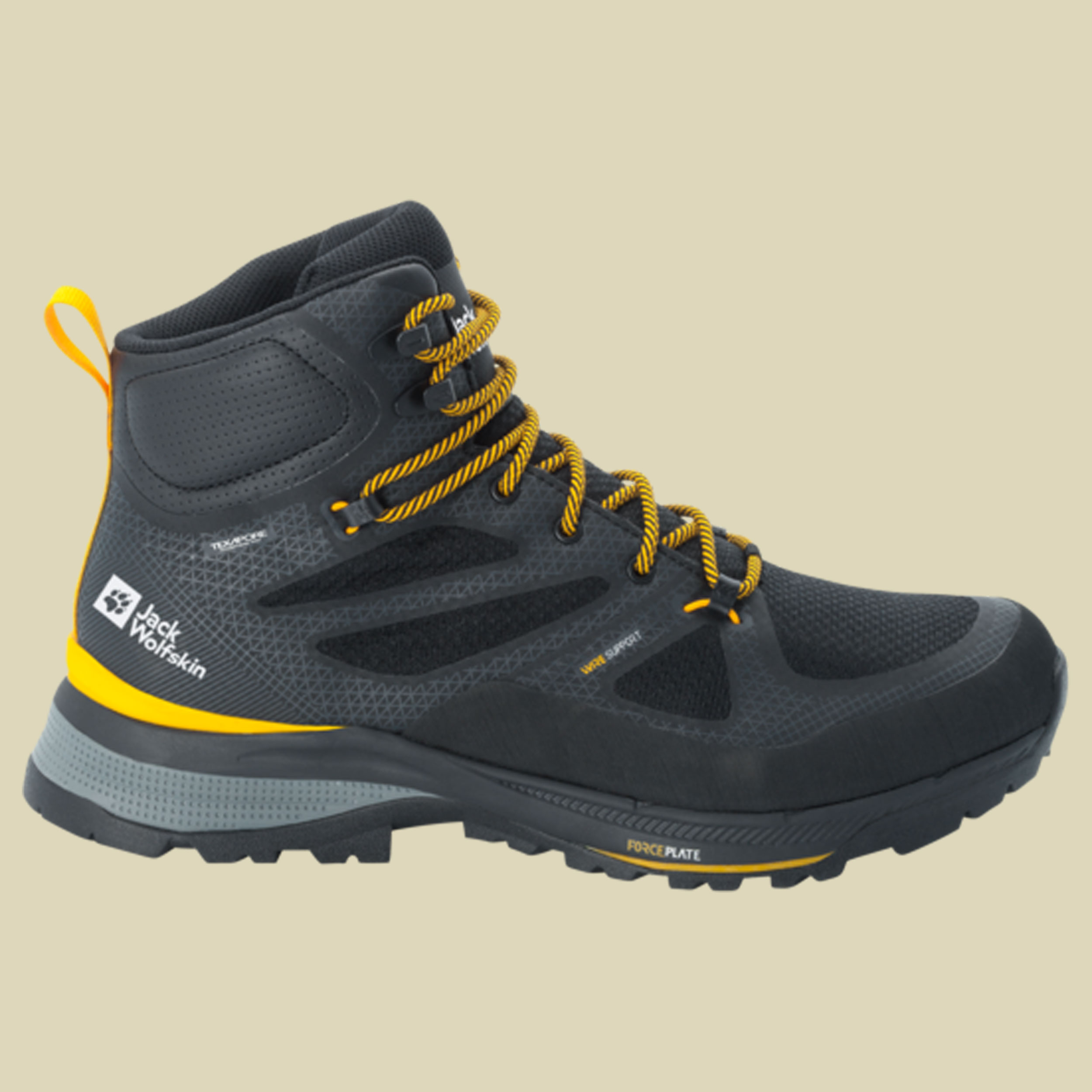 Force Striker Texapore Mid Men Größe 45 Farbe black/burly yellow XT