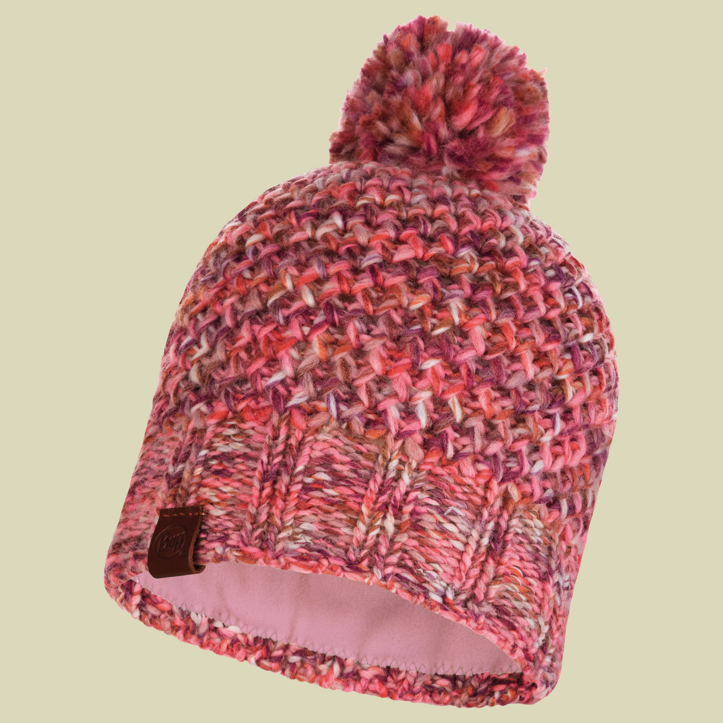 Knitted & Polar Fleece Hat Margo  one size Farbe flamingo pink