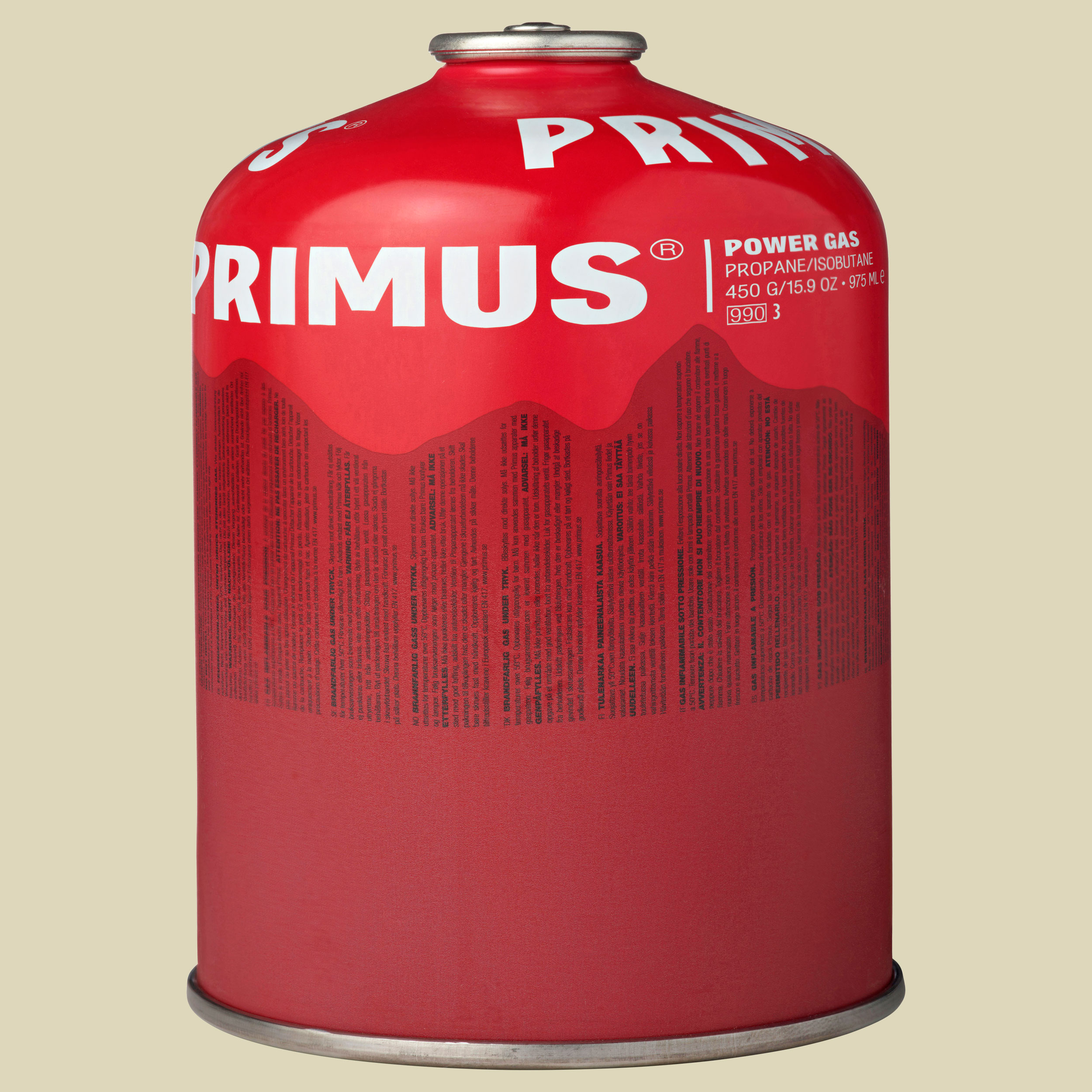 Power Gas 450g Gaskartusche mit Sicherheitsventil