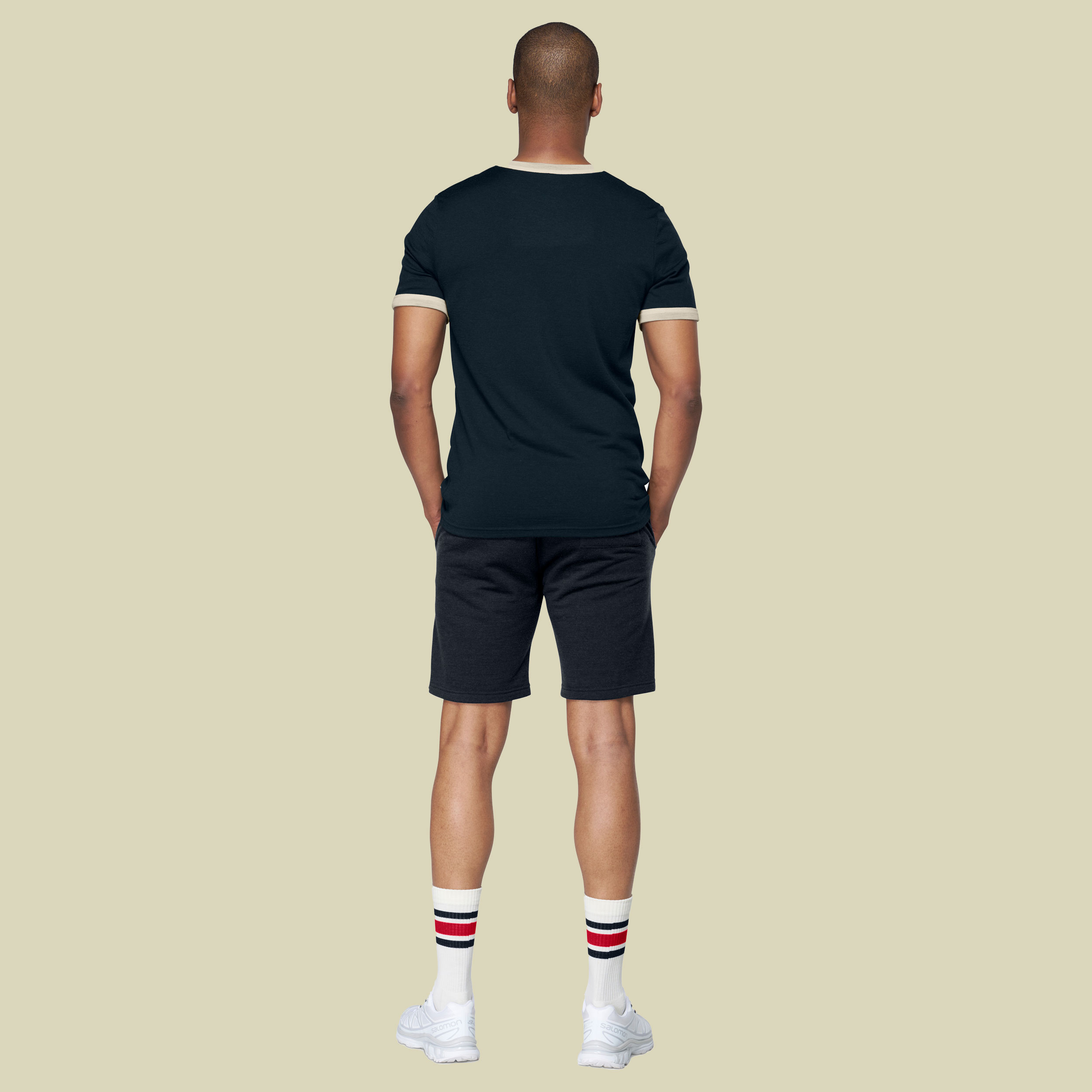 Archive Ringer Tee XL blau - ink/raw white