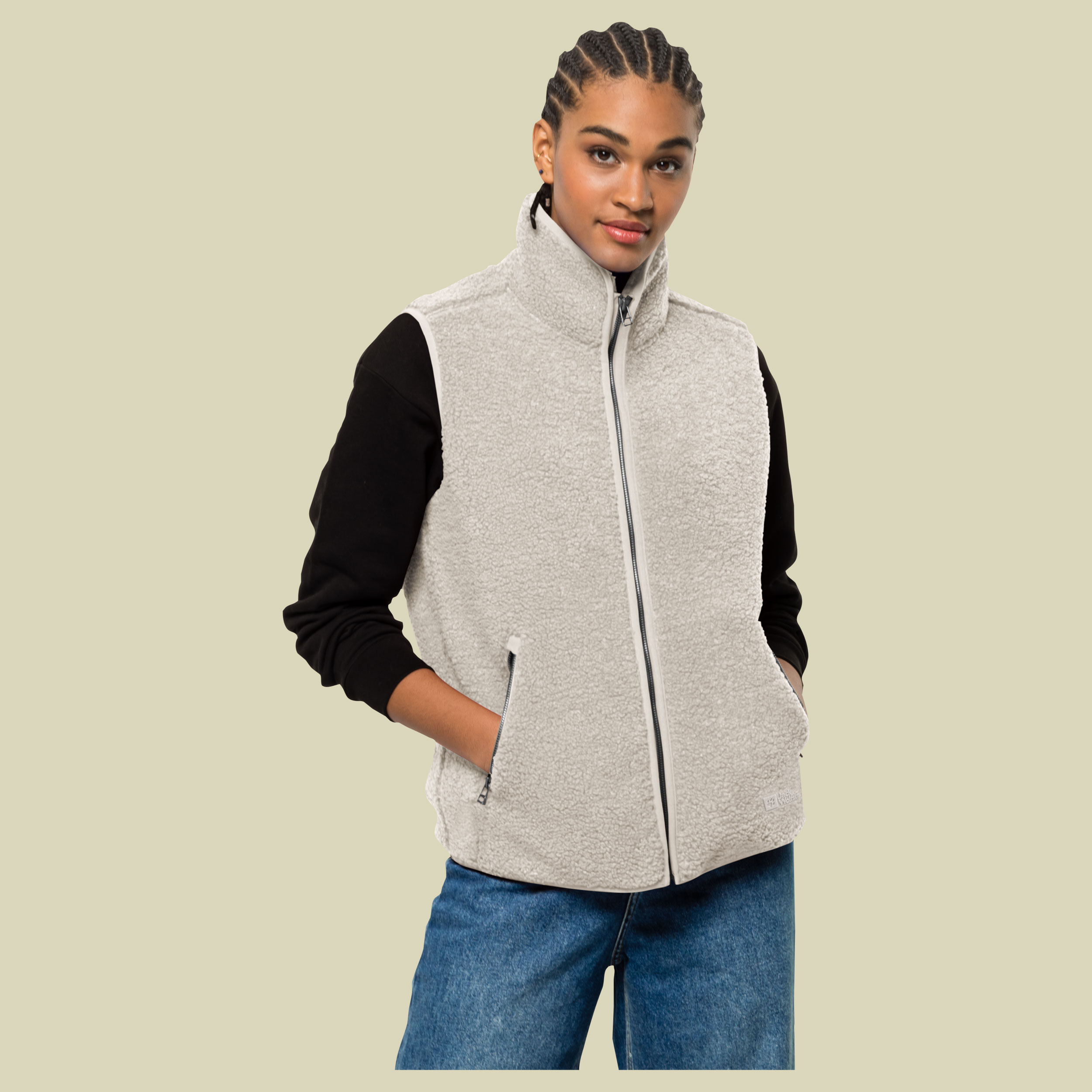 High Curl Vest Women Größe S Farbe winter pearl