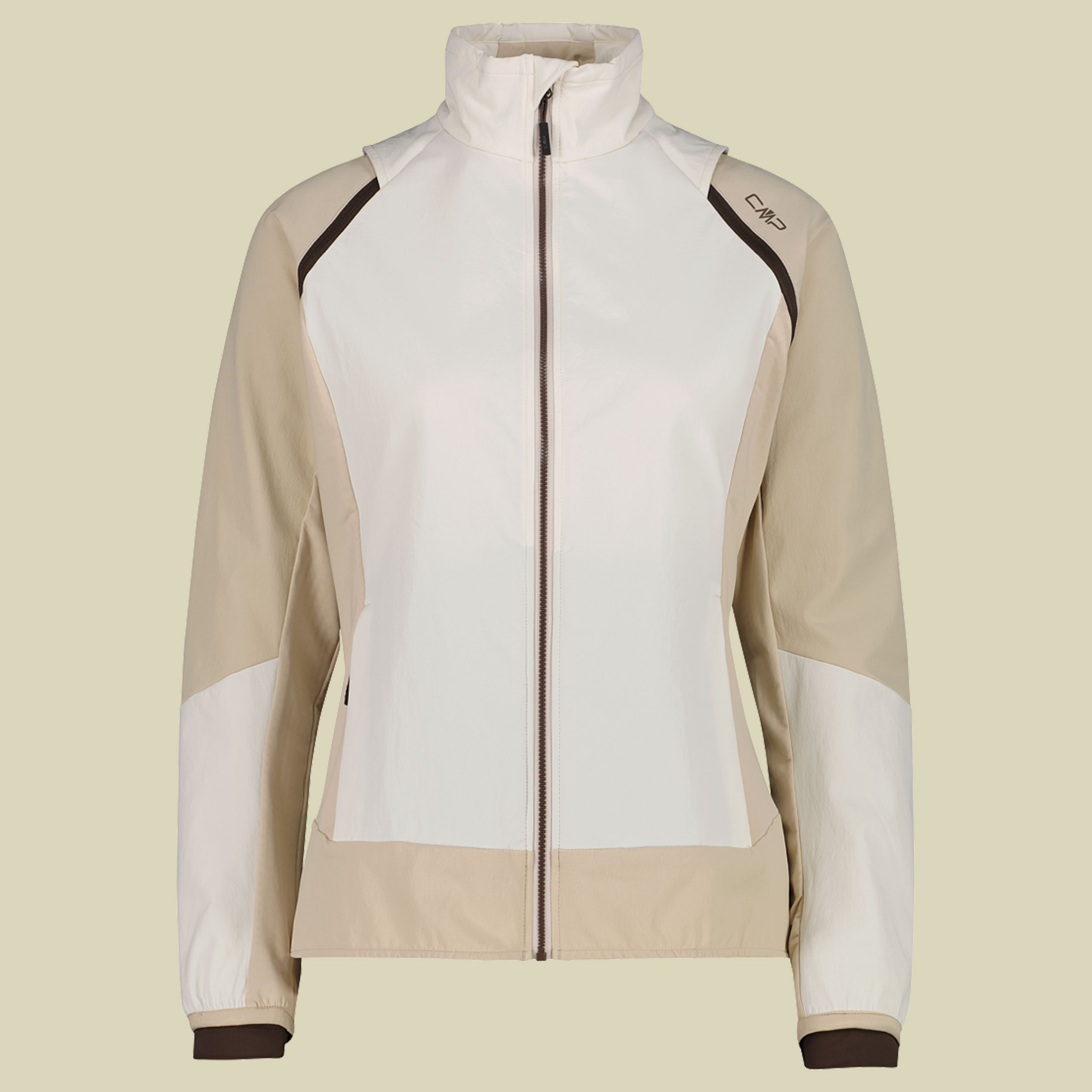 Woman Jacket Hybrid with detachable sleeves 44 beige - Farbe offwhite