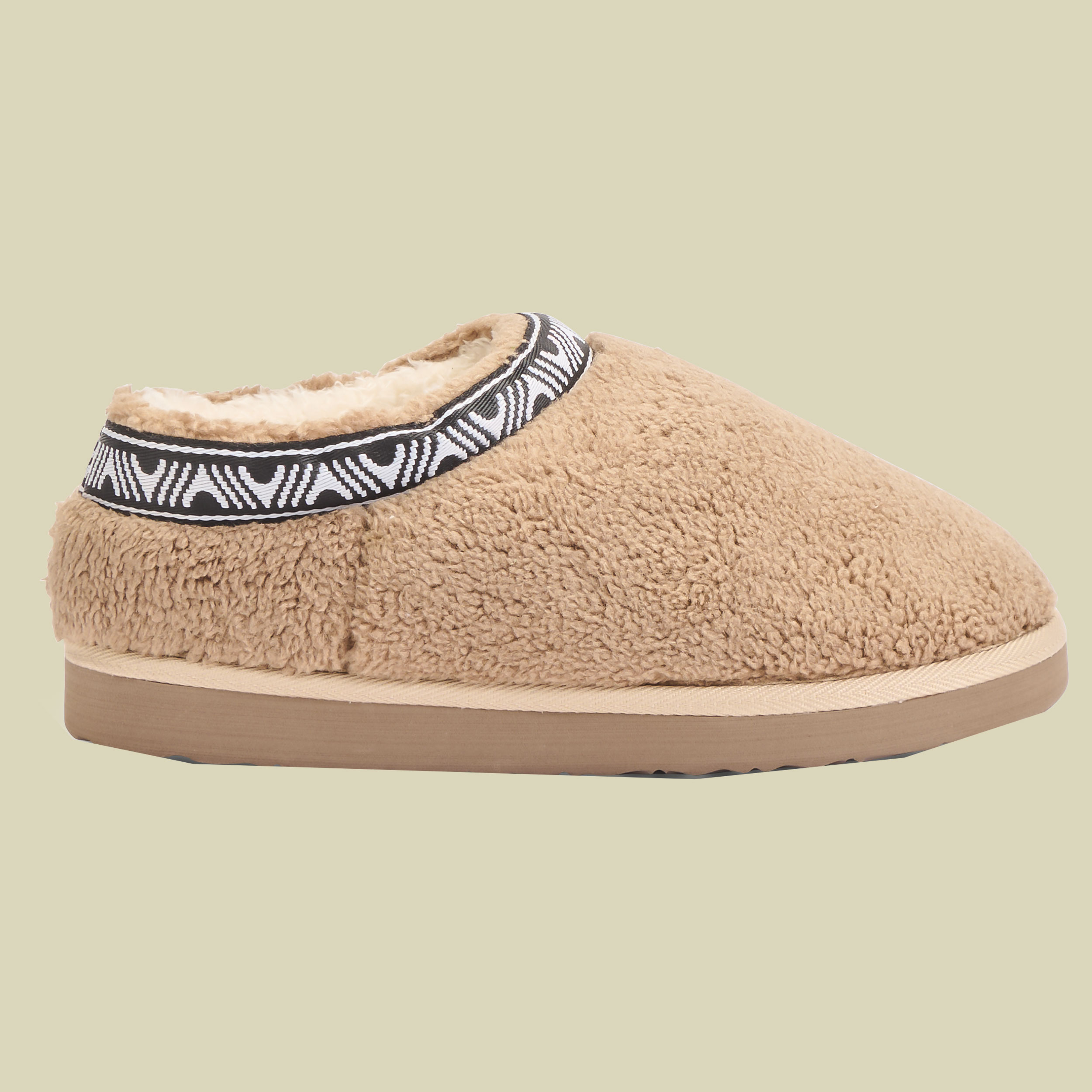 Ember Sherpa Fleece Slipper UK 6 biscuit
