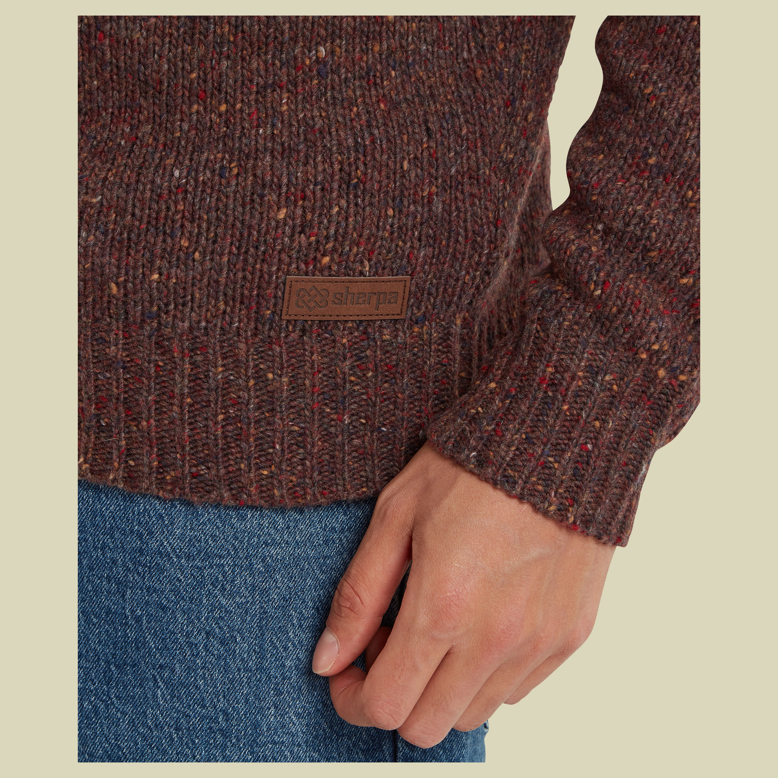Dumji Crew Sweater Men braun3 XL - Farbe bark