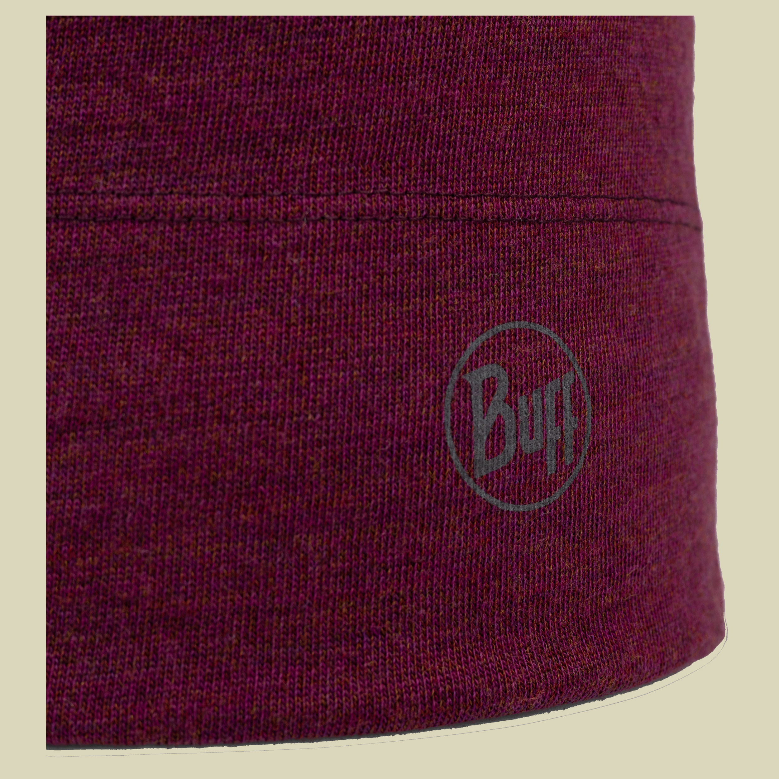 Midweight Merino Wool Beanie rot one size - melange tibetan red