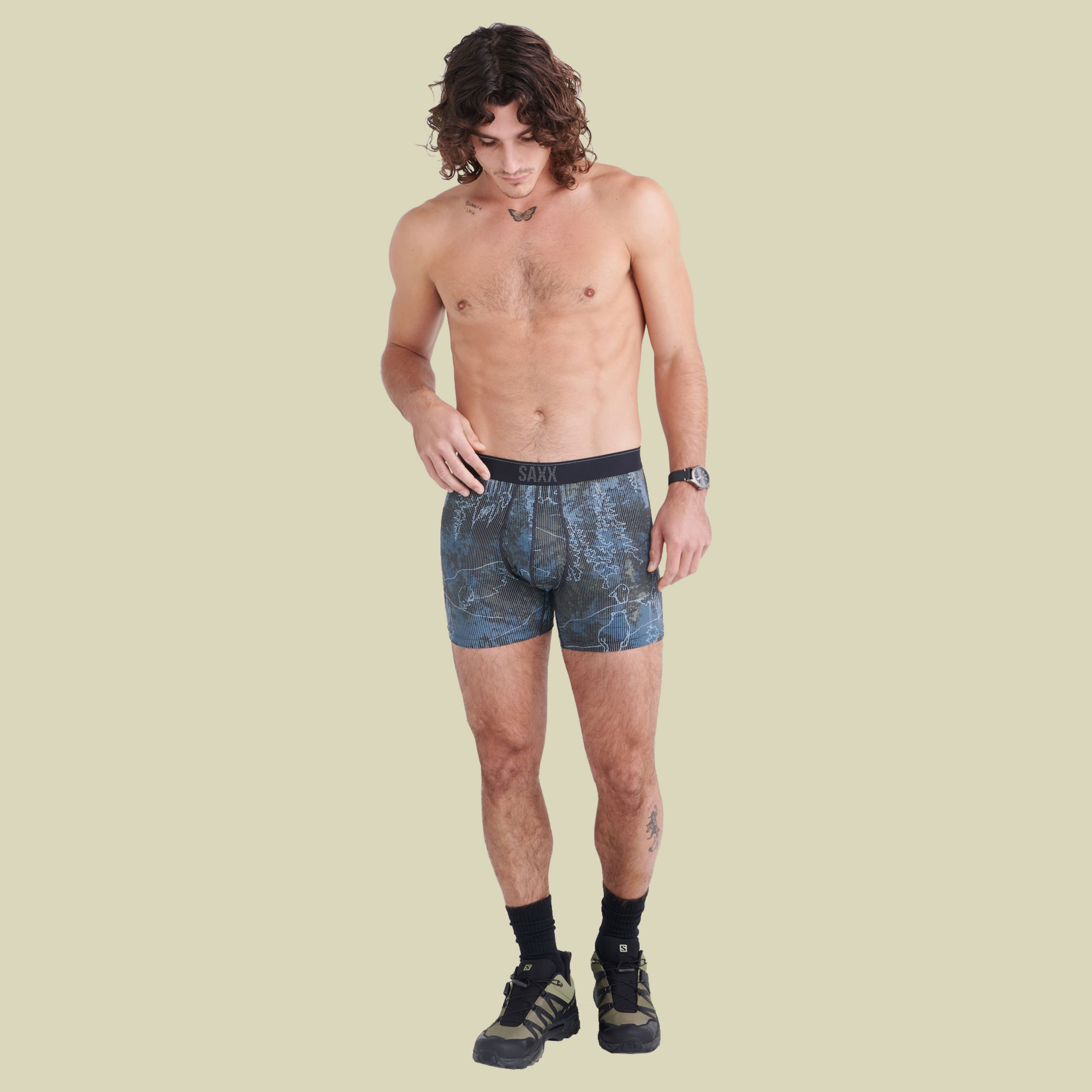 Quest Quick Dry Mesh Boxer Brief Fly Größe L  Farbe smokey mountains-multi