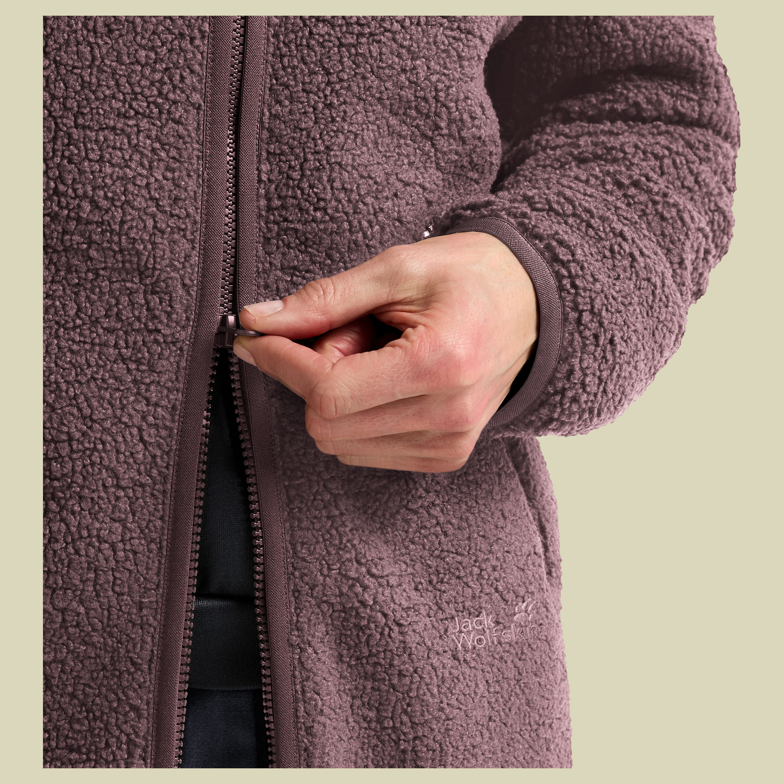 High Curl Coat Women XXL lila