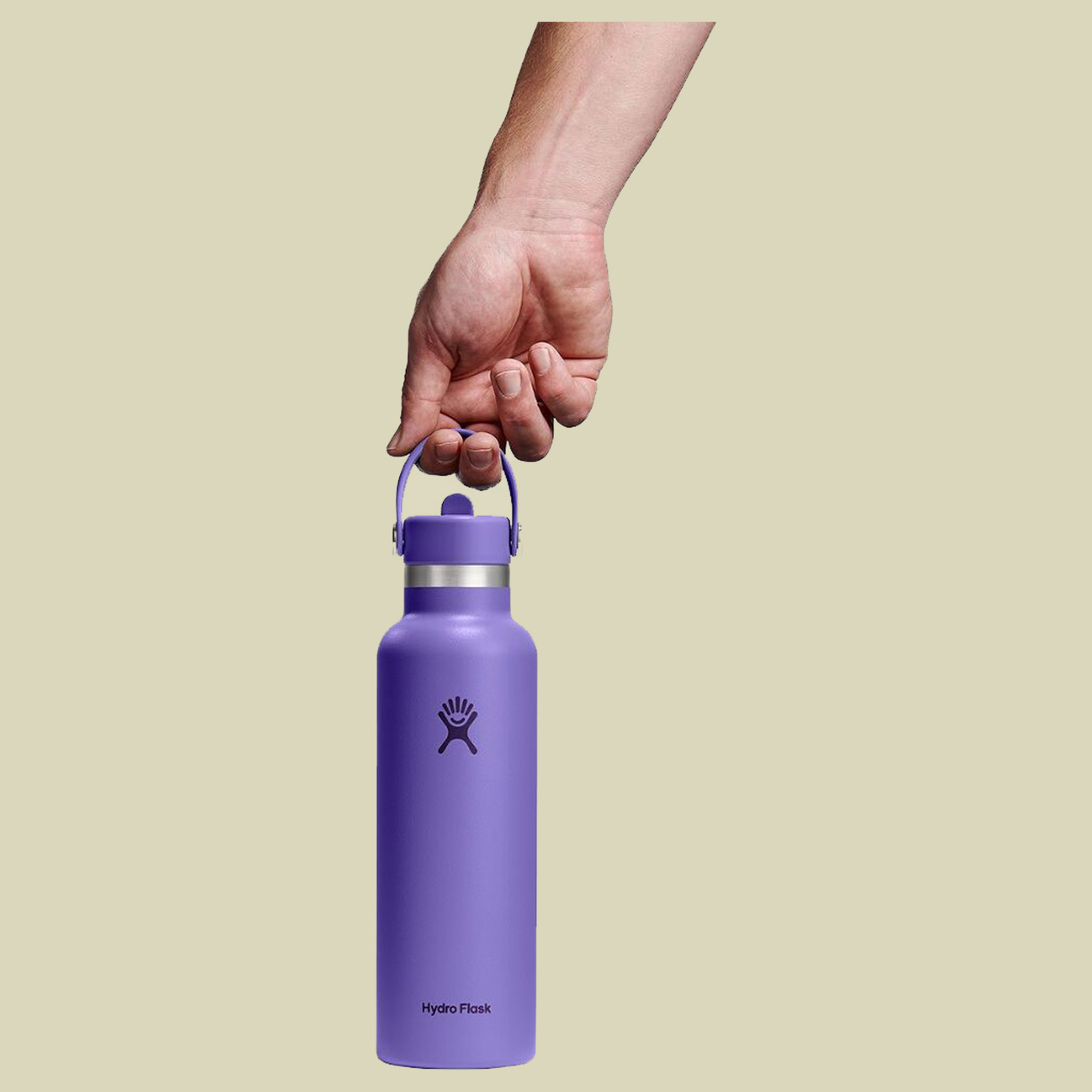 Hydro Flask 21 oz Standard Mouth w. Flex Straw Cap lila 621 - utopia purple