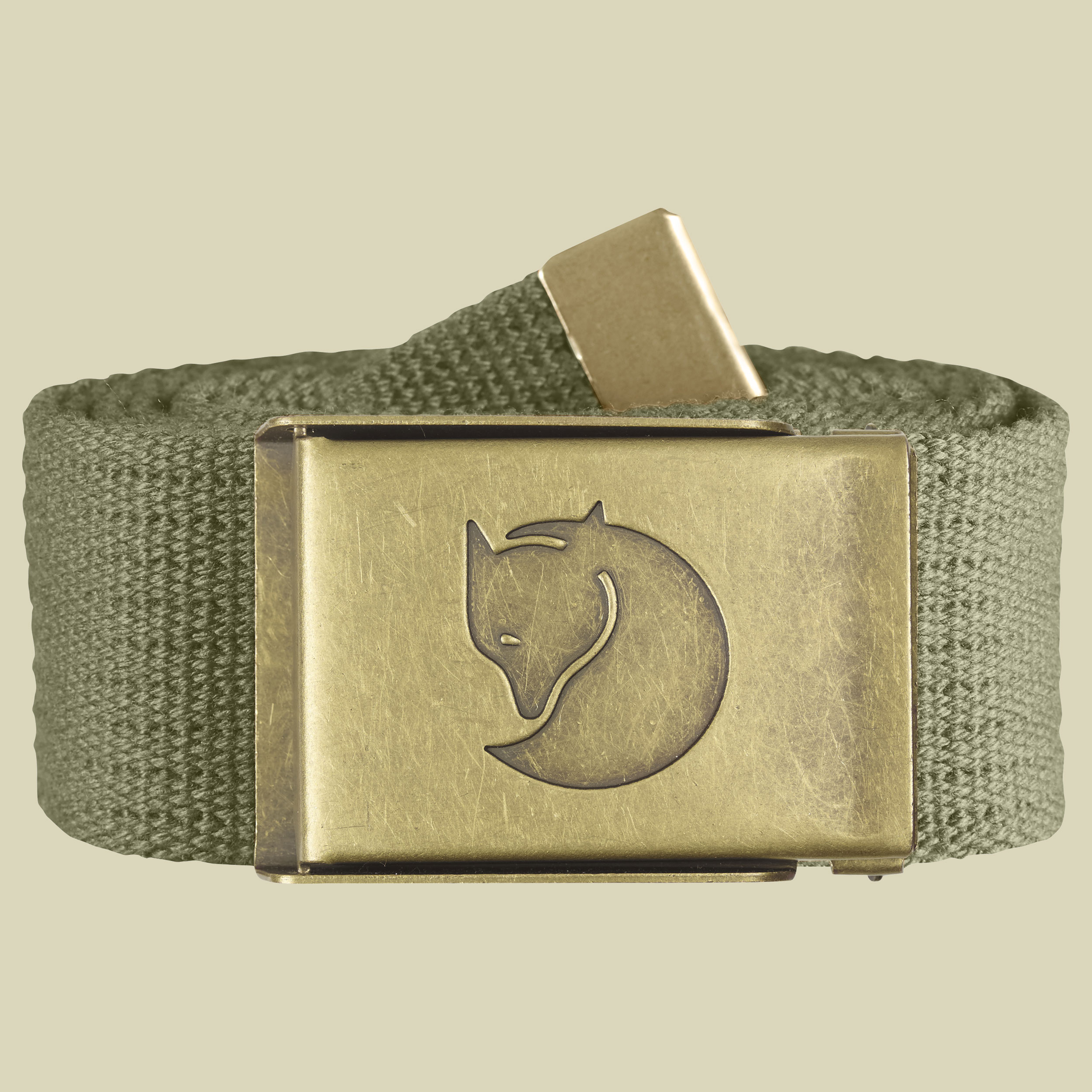 Canvas Brass Belt Größe 120 cm Farbe green