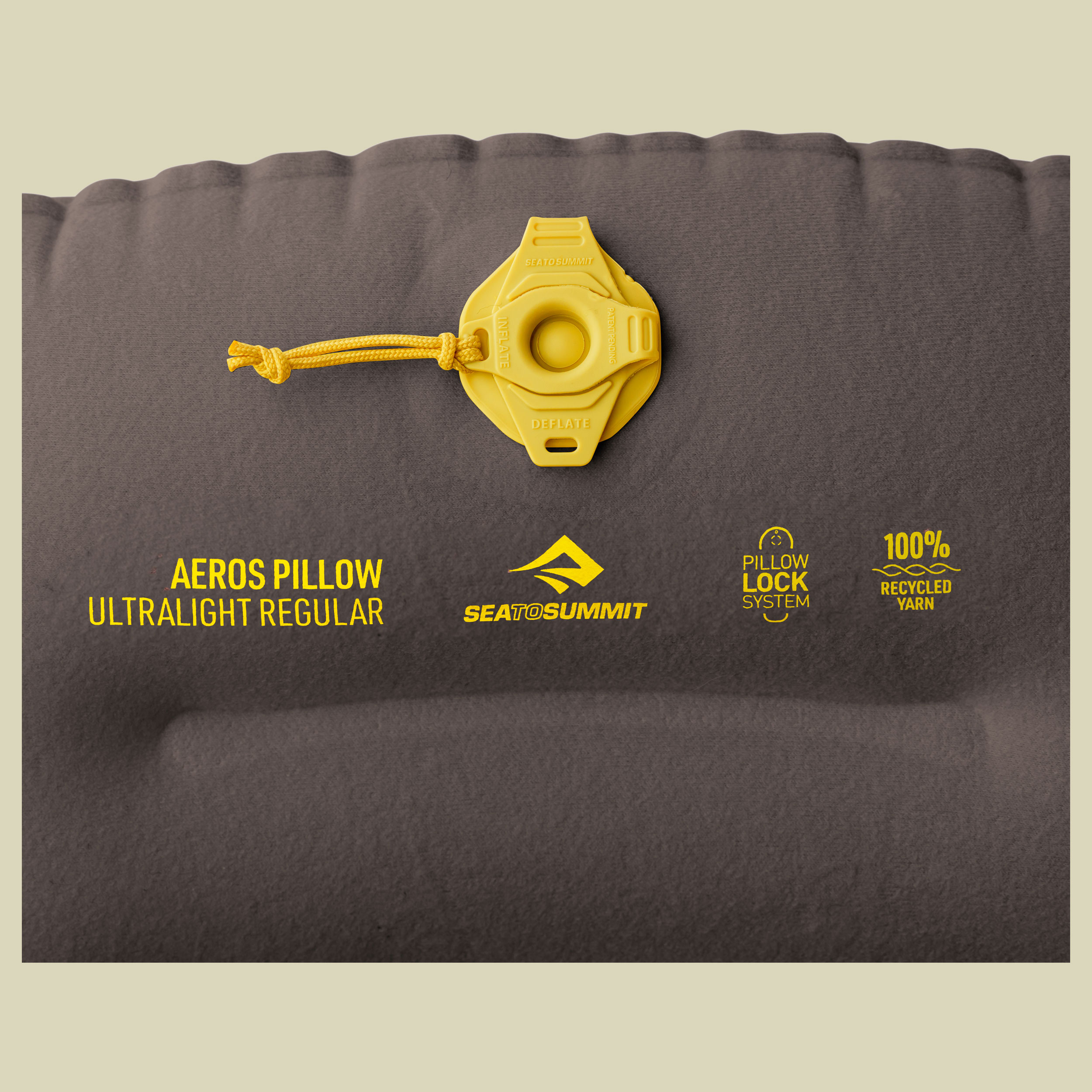 Aeros Ultralight Pillow large schwarz - Farbe beluga