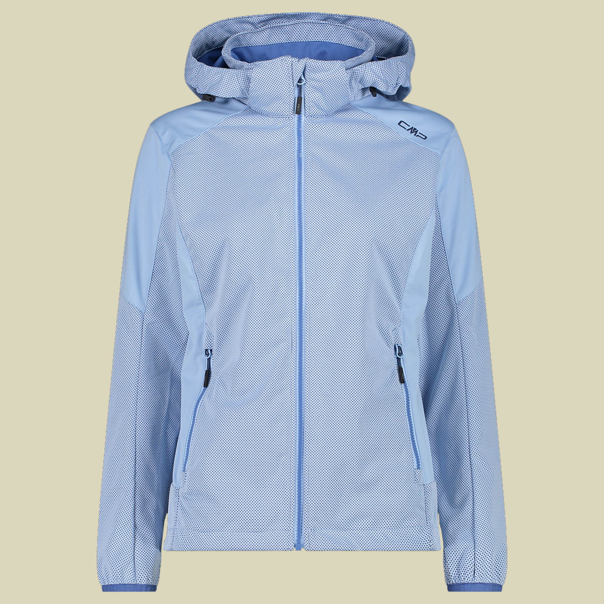 Woman Jacket Zip Hood 34A5246 38 blau - L607 sky