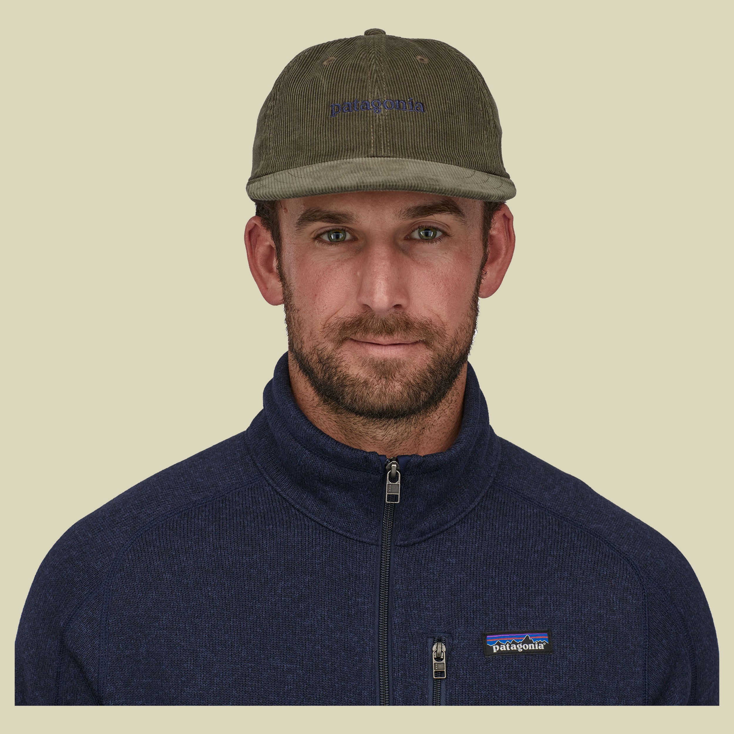 Corduroy Cap Größe one size Farbe Text Logo: basin green