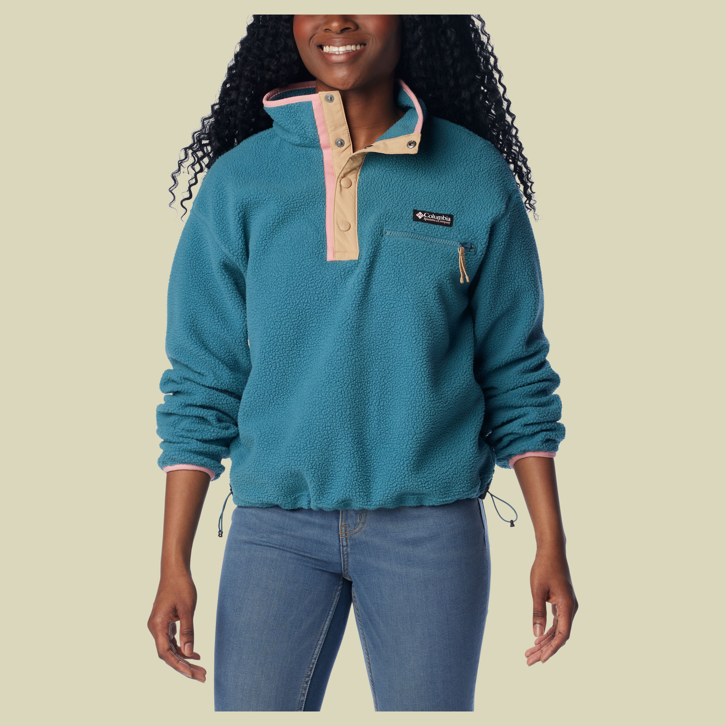 Helvetia Cropped Half Snap Women cloudburst L