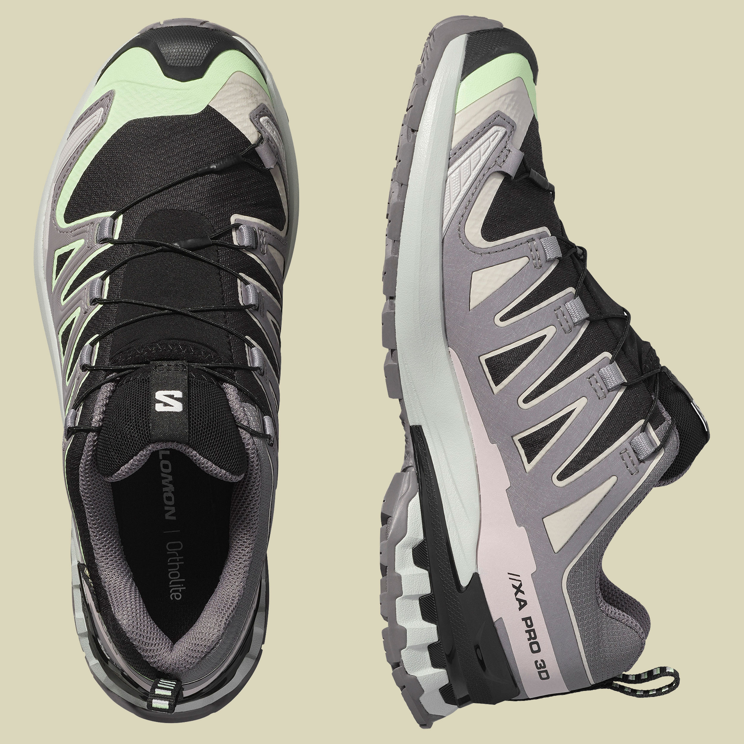 XA PRO 3D V9 GTX Women mehrfarbig 4 UK 8 - Farbe black/patina green/gray violet