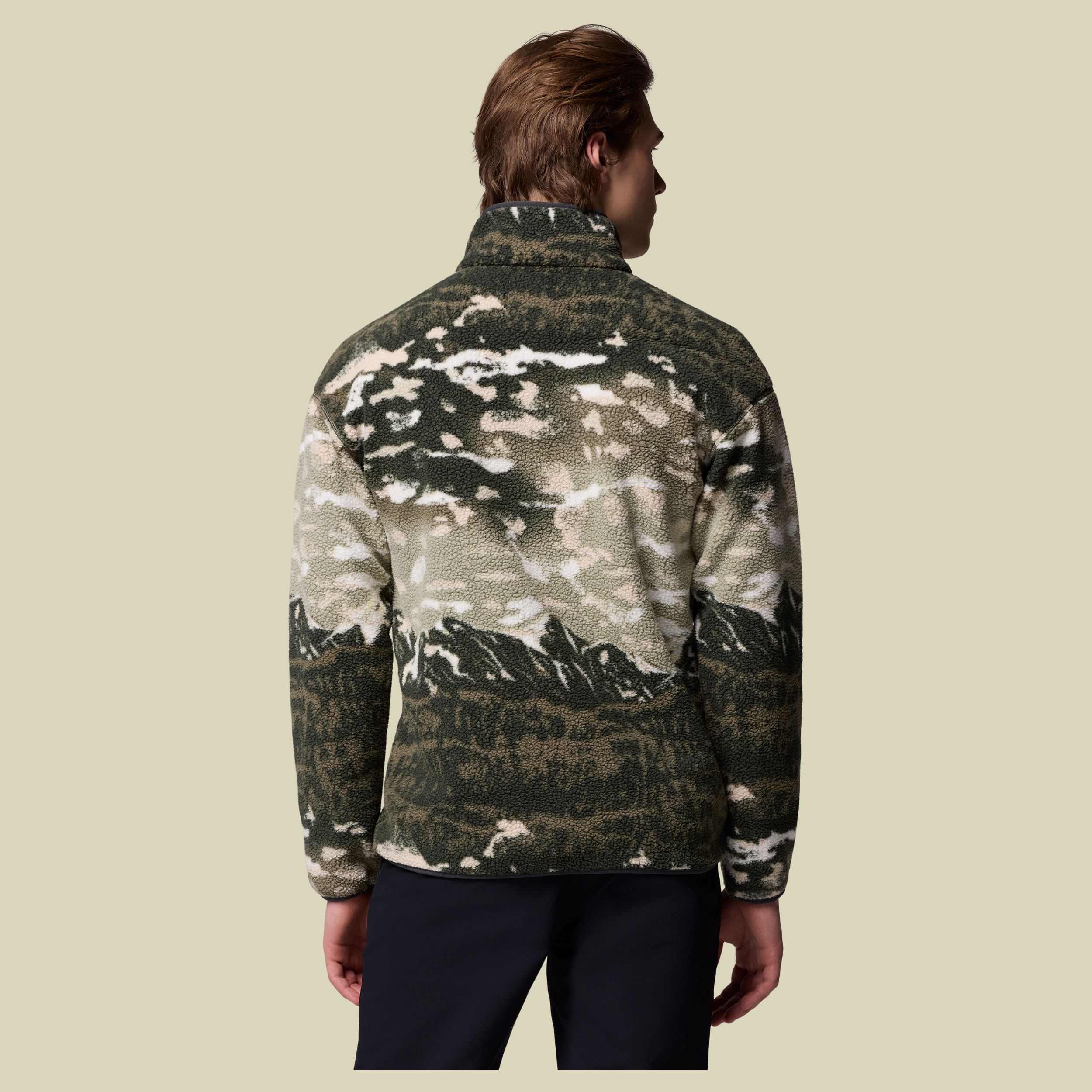 Helvetia II Printed Half Snap Fleece Men XL mehrfarbig dunkelbraun - Farbe safari sisters