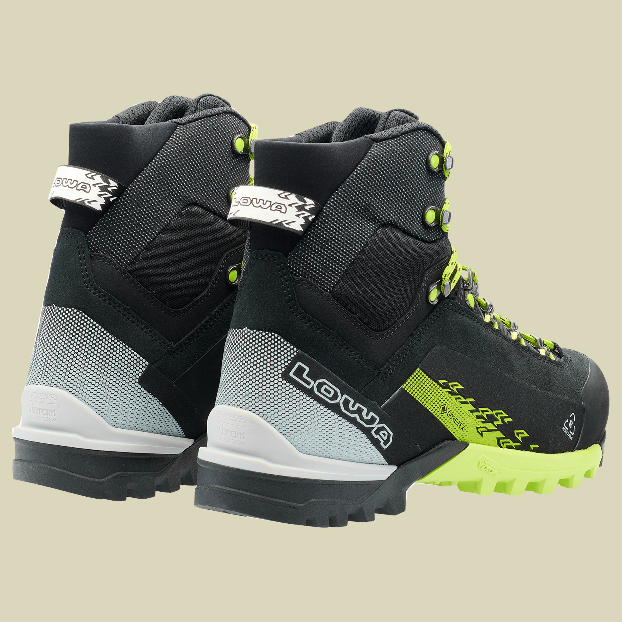 Cervino GTX Mid Men UK 9 schwarz - schwarz/limone