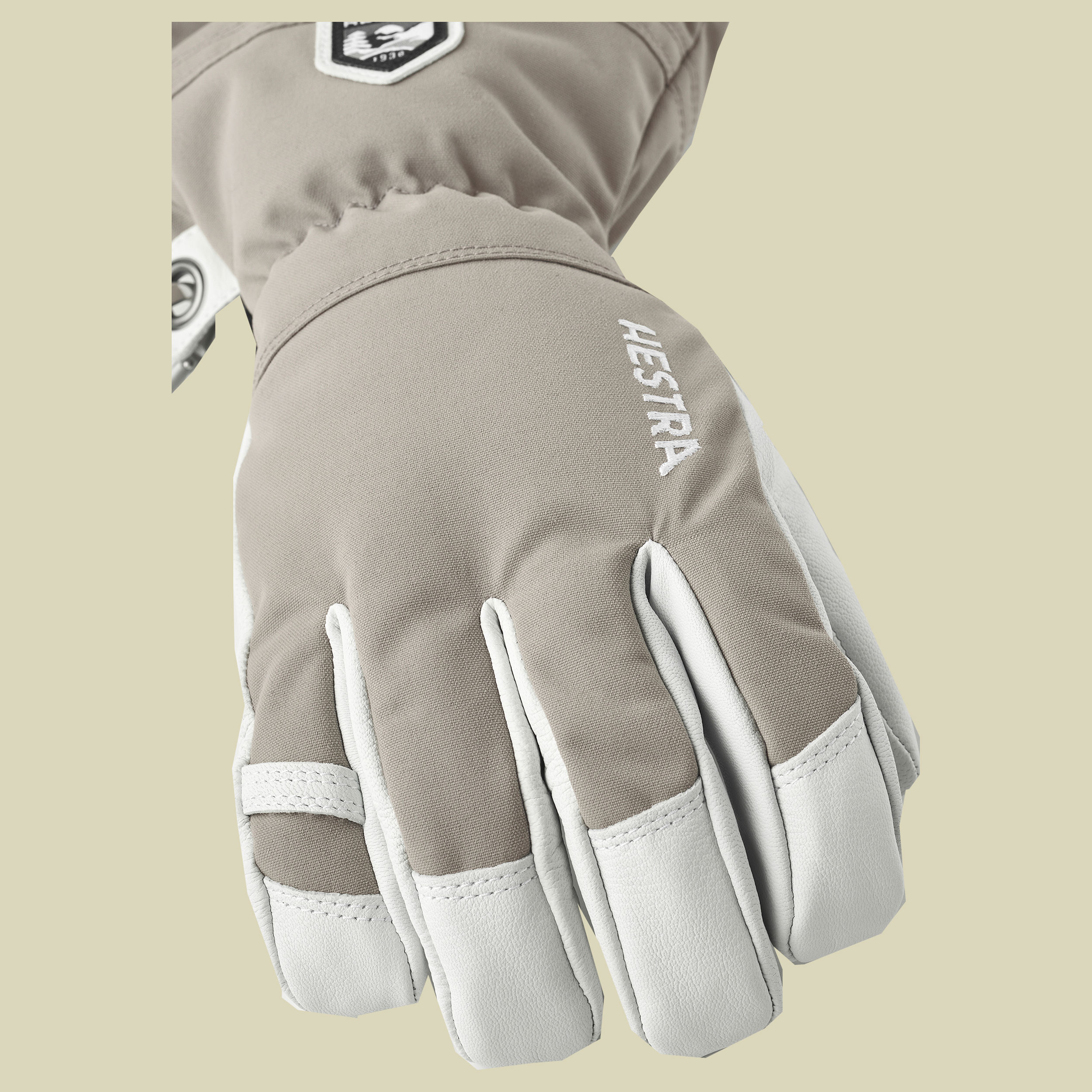 Army Leather Heli Ski 3-Finger grün 9 - Farbe khaki