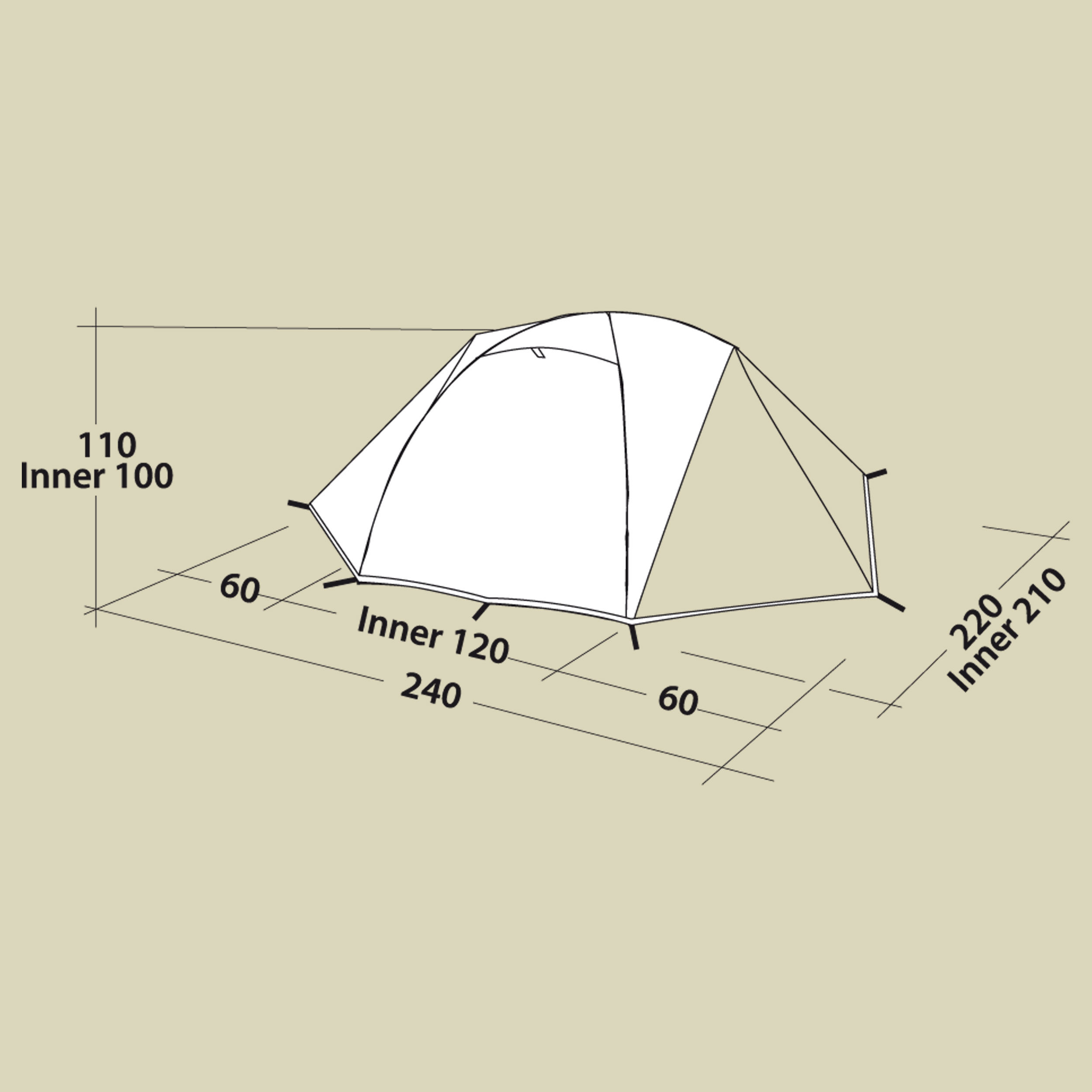Boulder 2 2022 2-Personenzelt Farbe: red