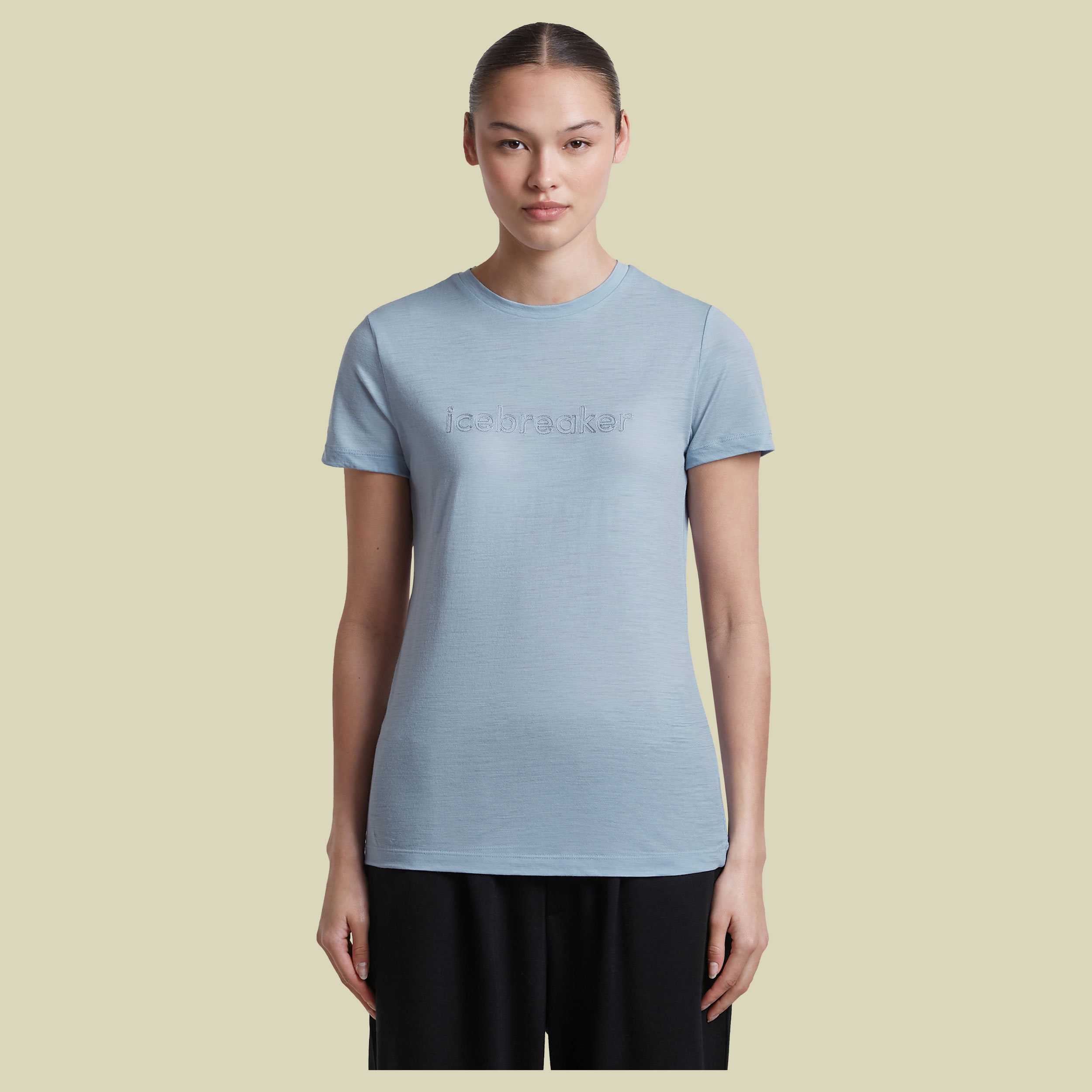 Merino 150 Tech Lite SS Tee IB Stitchline Women XL grau - zinc blue