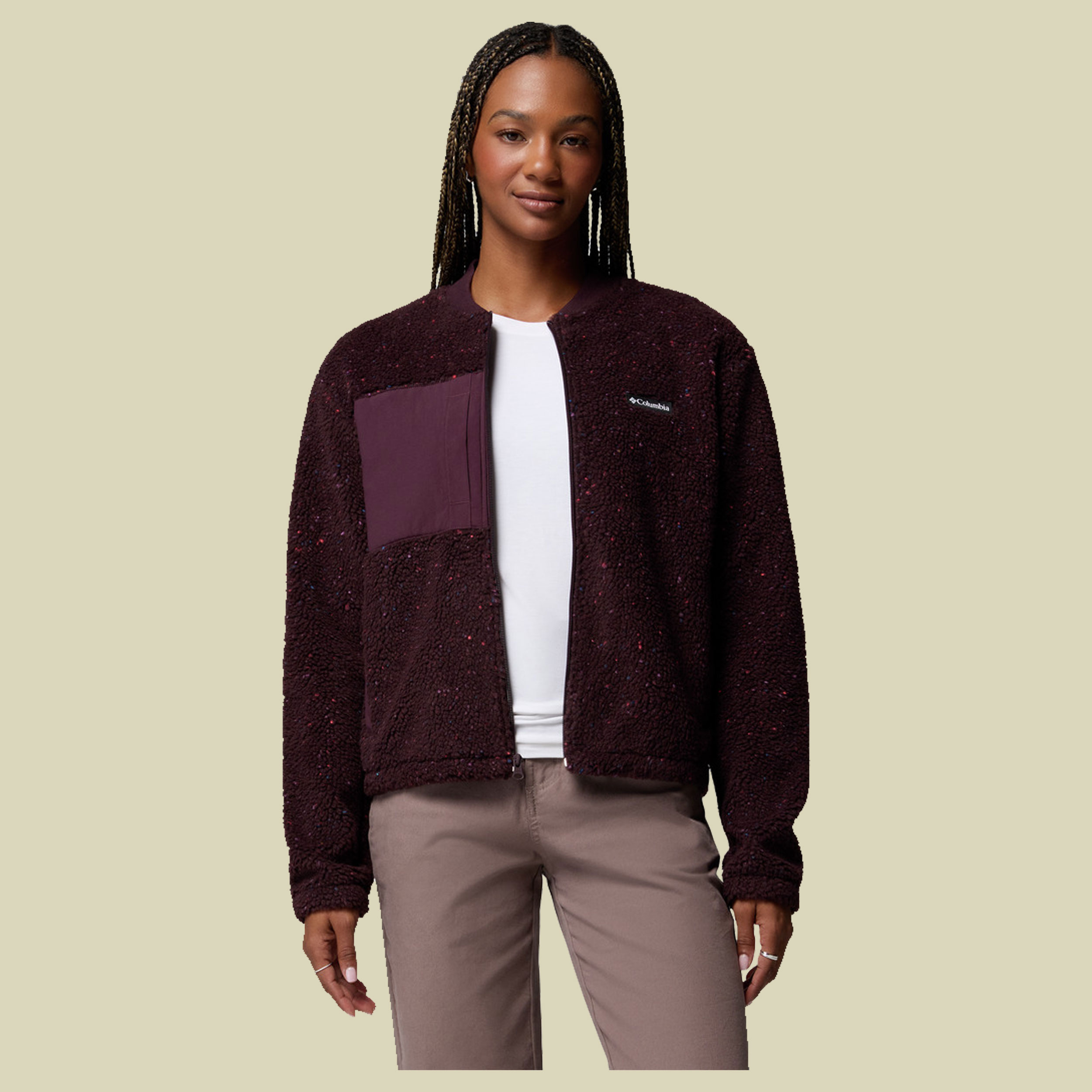 Stellar Path Fleece Bomber Full Zip Women S lila - moonvista