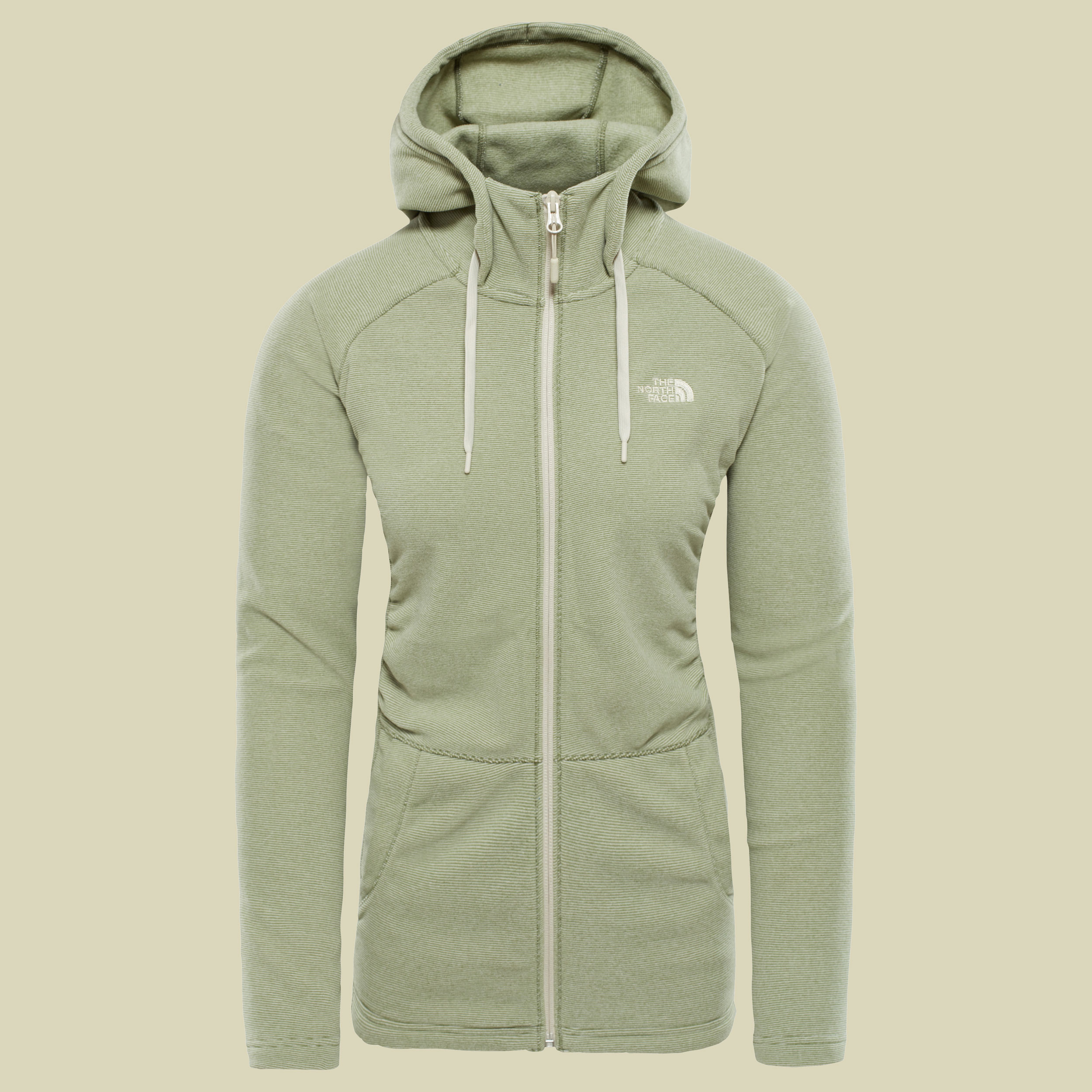 Mezzaluna Full Zip Hoodie Women Größe M Farbe four leaf clover stripe/peyote beige