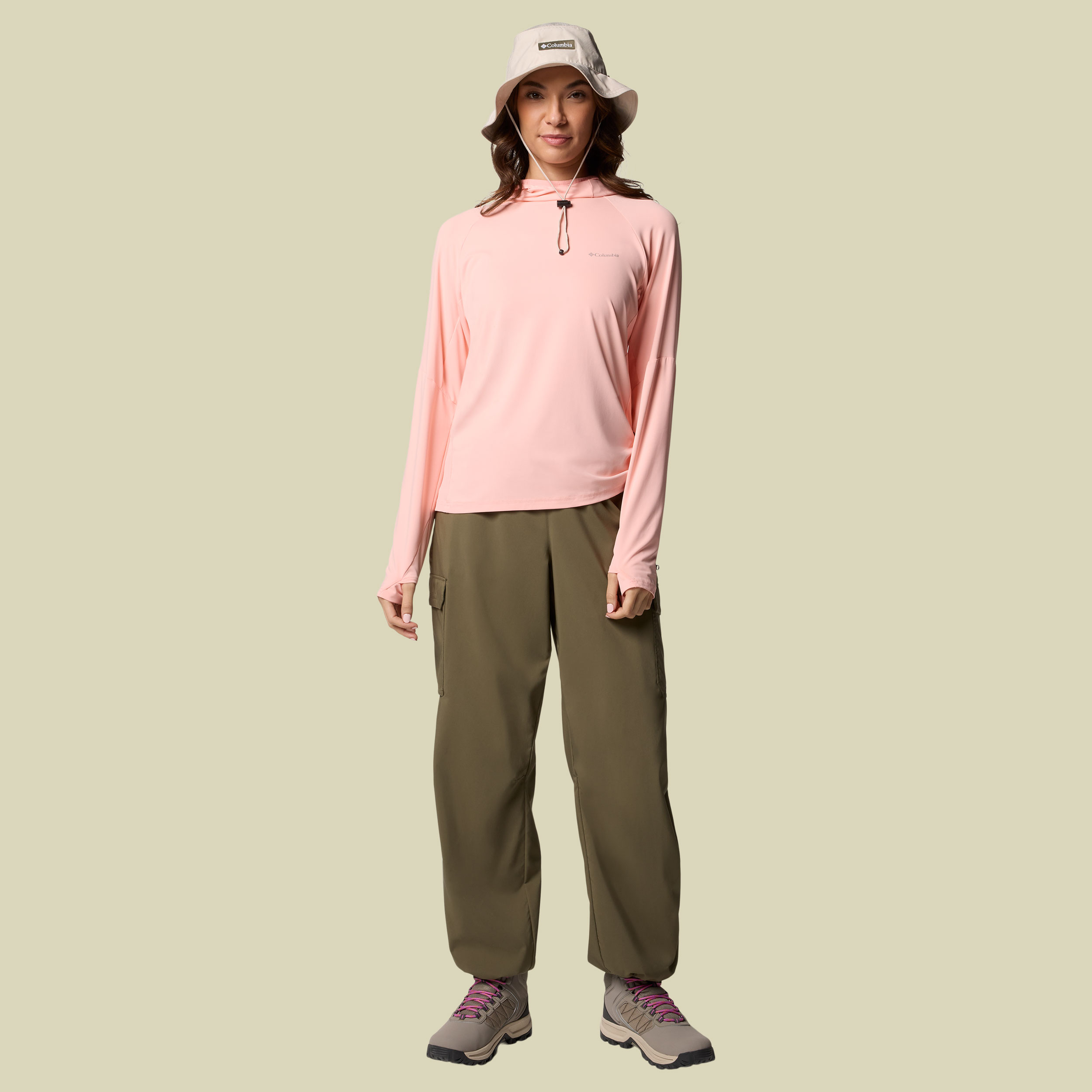 Skien Valley Hoodie Women S pink - pink sand