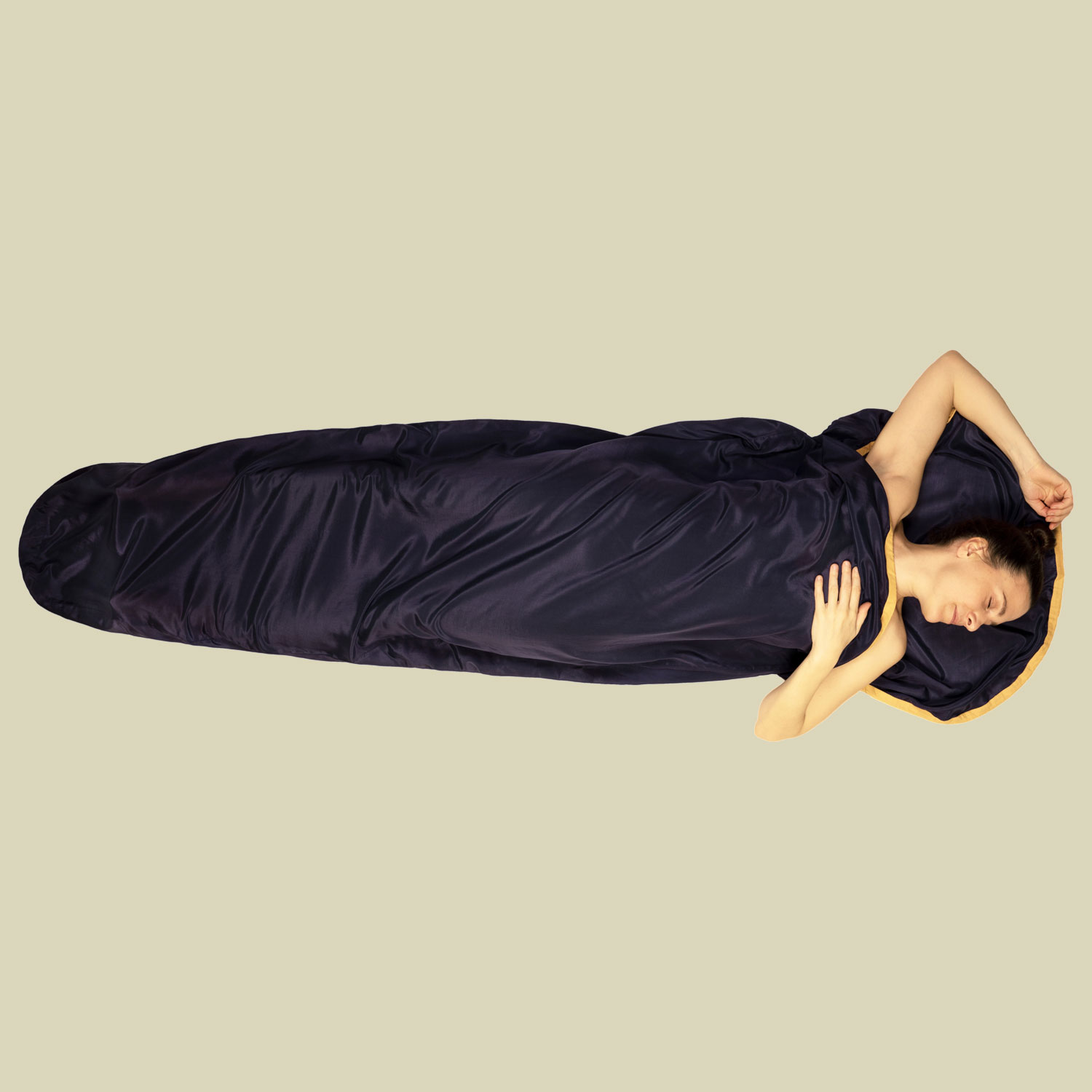 Sleepwell Silk Mummy Liner Größe 195 x 79 cm Farbe navy