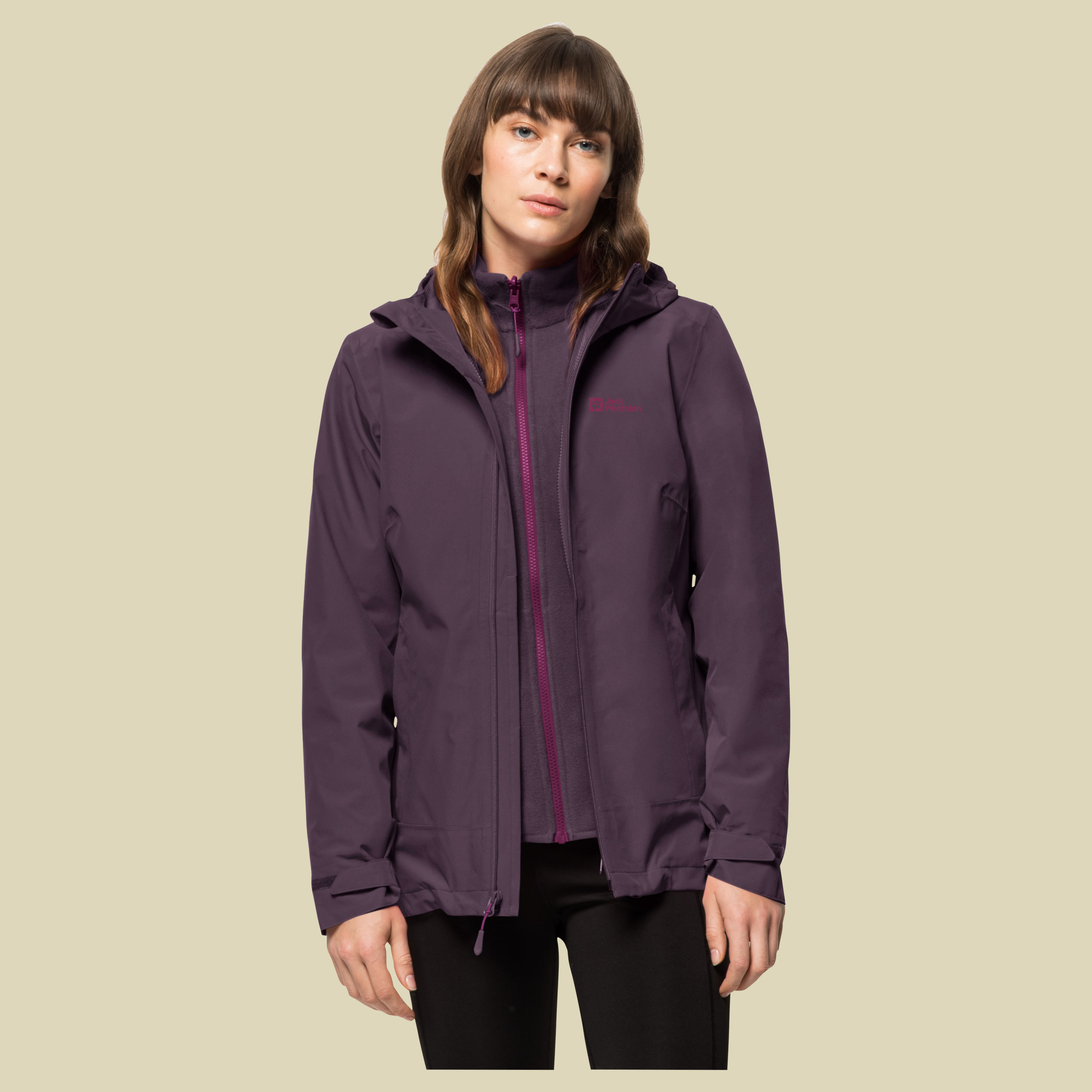 Moonrise 3in1 Jacket Women Größe S Farbe grapevine
