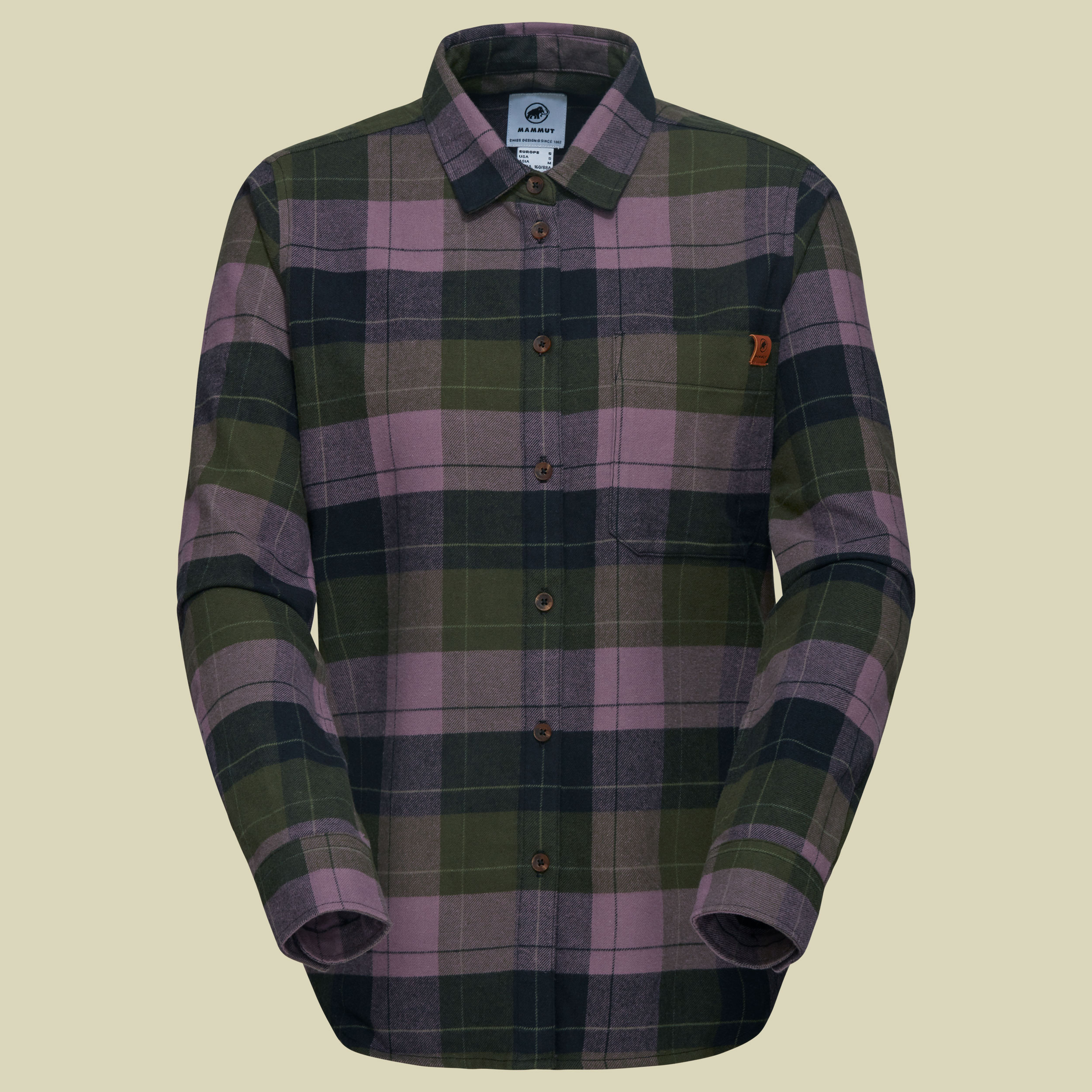 Mammut Trovat Longsleeve Shirt Women L schwarz - Farbe flux-dark marsh