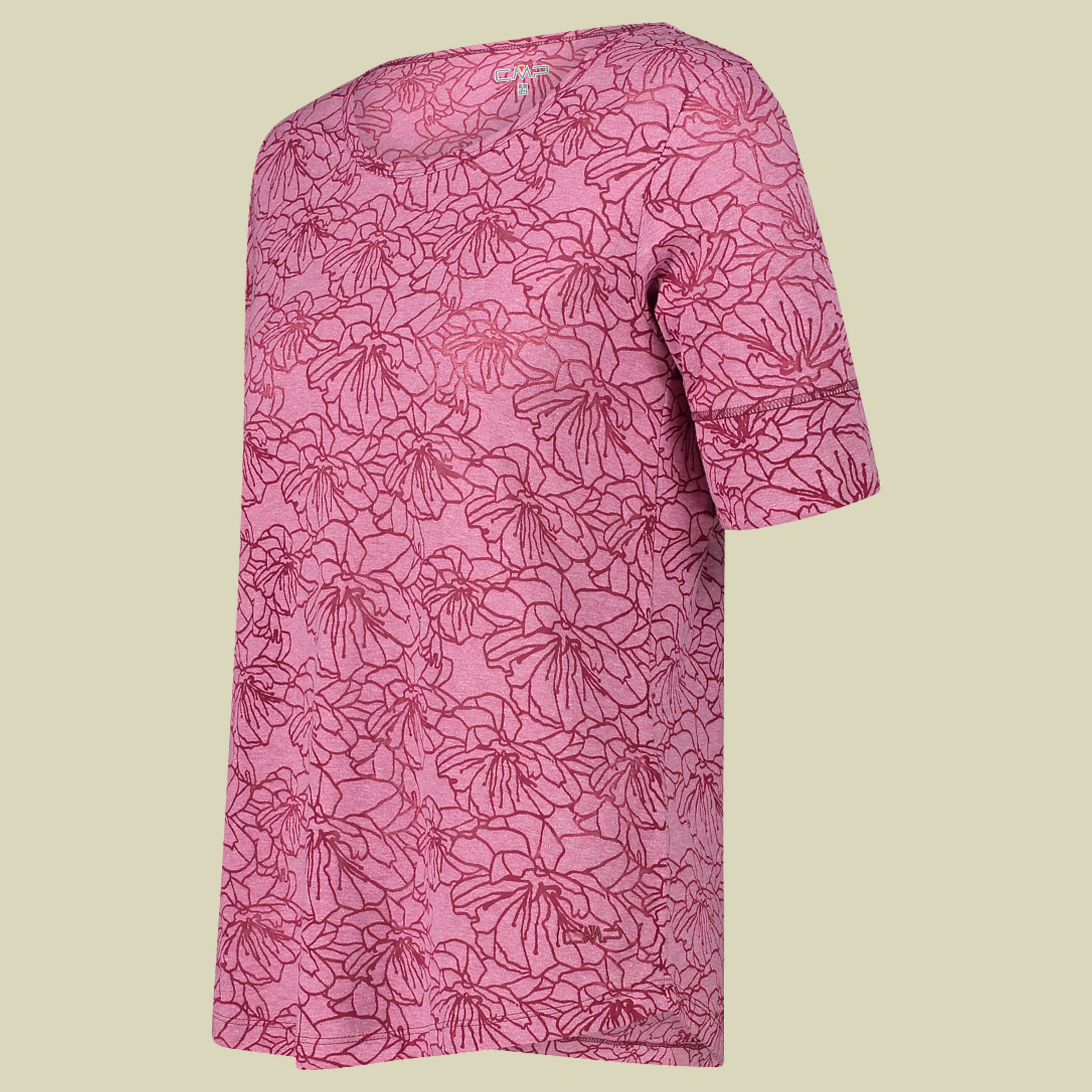 Woman T-Shirt Burn Out Jersey 32T6186 Größe 40 Farbe H820 geranium