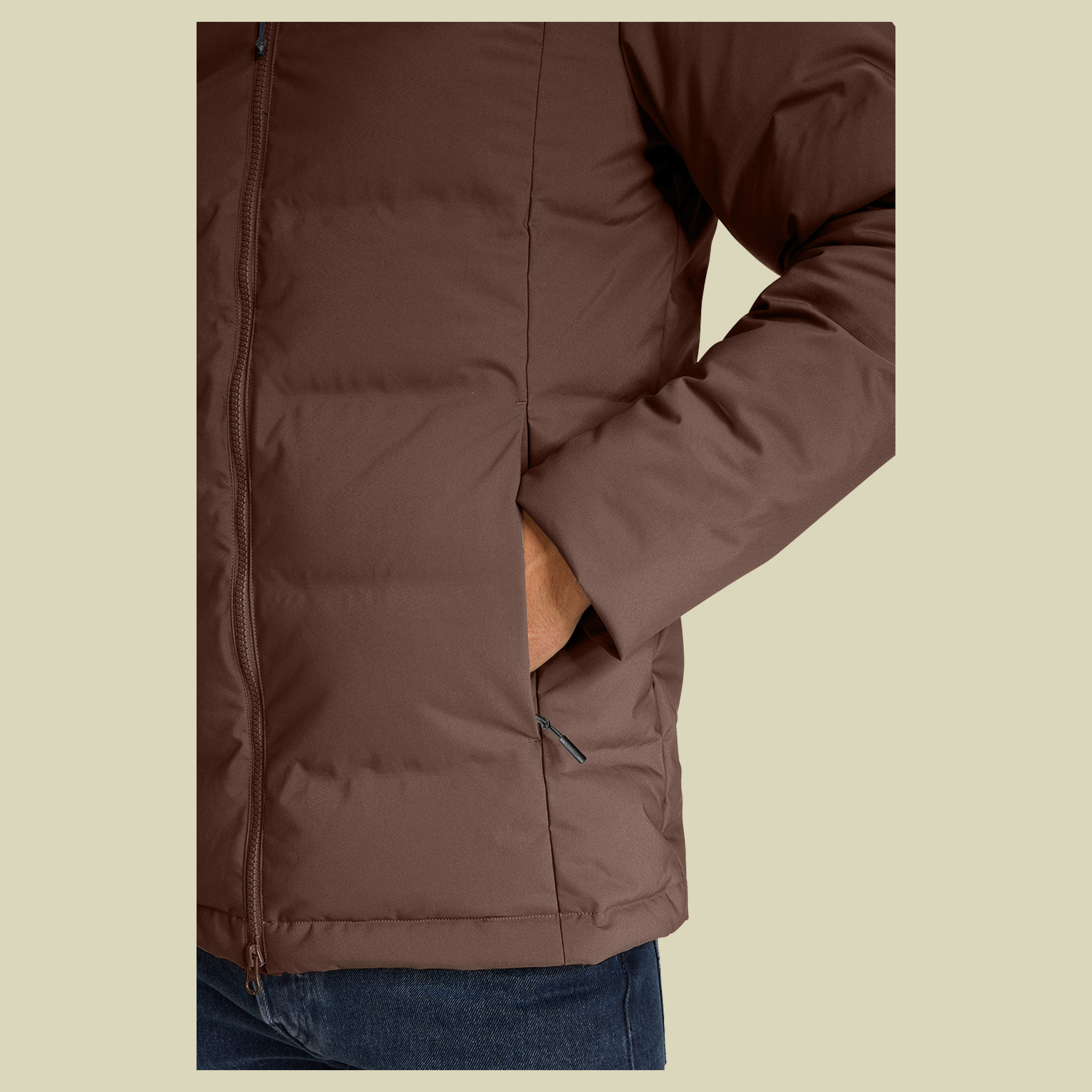 Akkarvik Bonded Down Jacket Men braun1 XL - rocky road