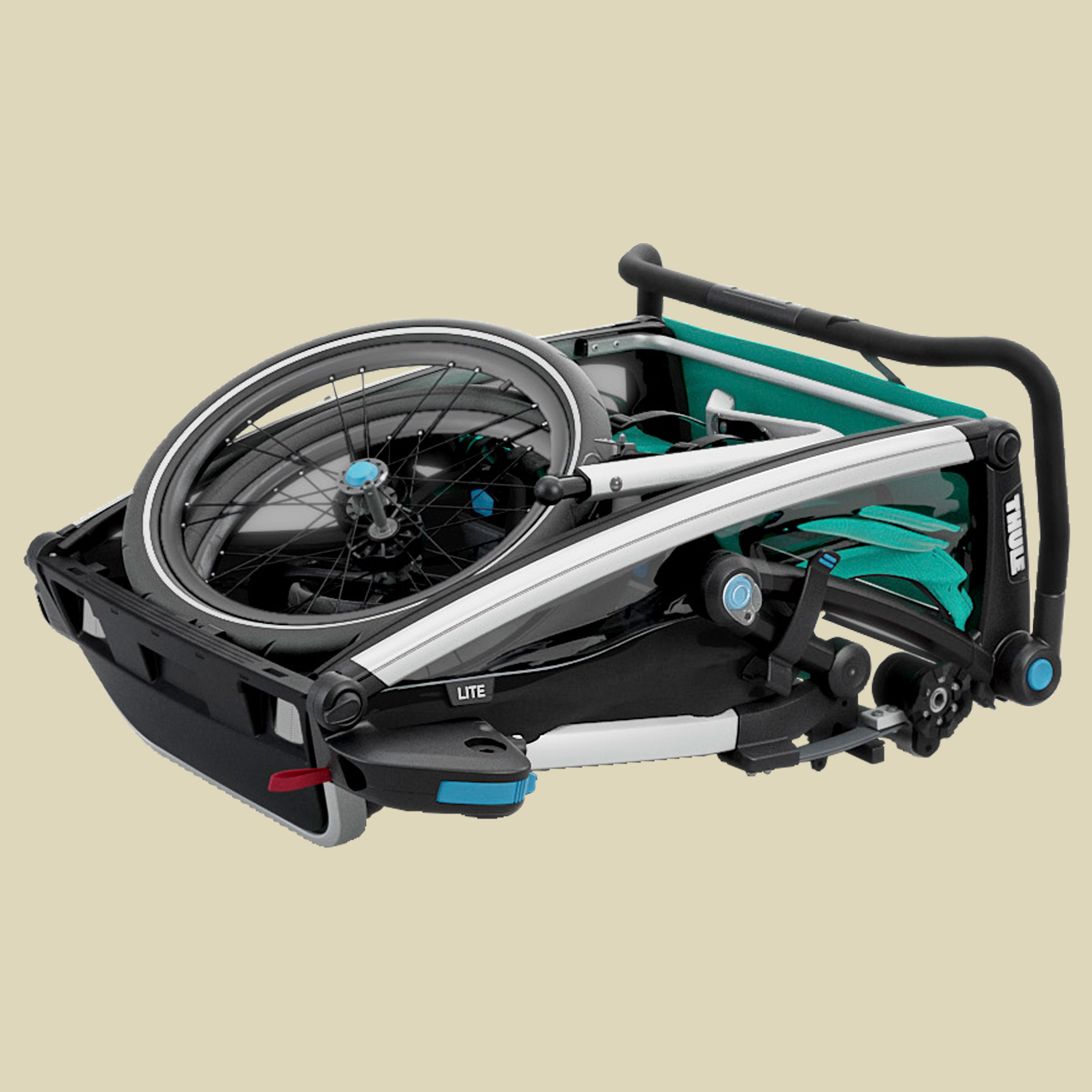 Chariot Lite 2 mit StVZO-Beleuchtung Farbe bluegrass/black