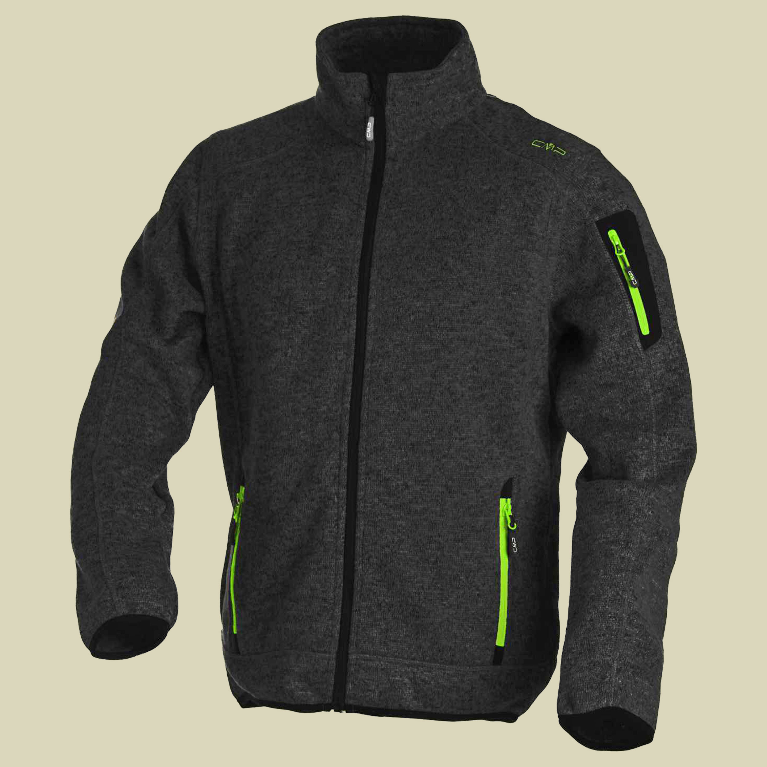 Man Knitted Fleece Jacket CMP 3H60747 Größe S Farbe anthracite meliert - nero cedro