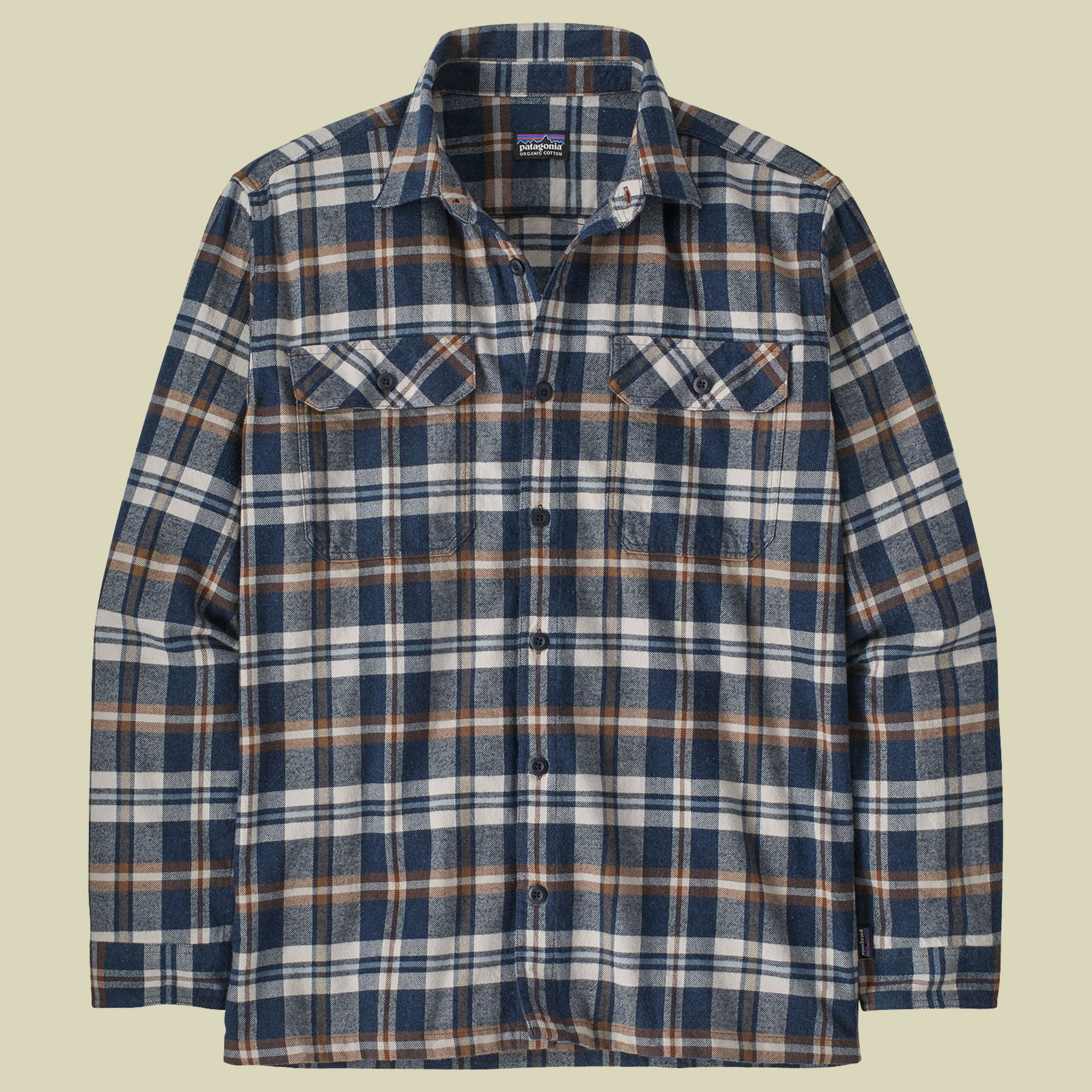 L/S Organic Cotton MW Fjord Flannel Shirt Men Größe L  Farbe fields: new navy