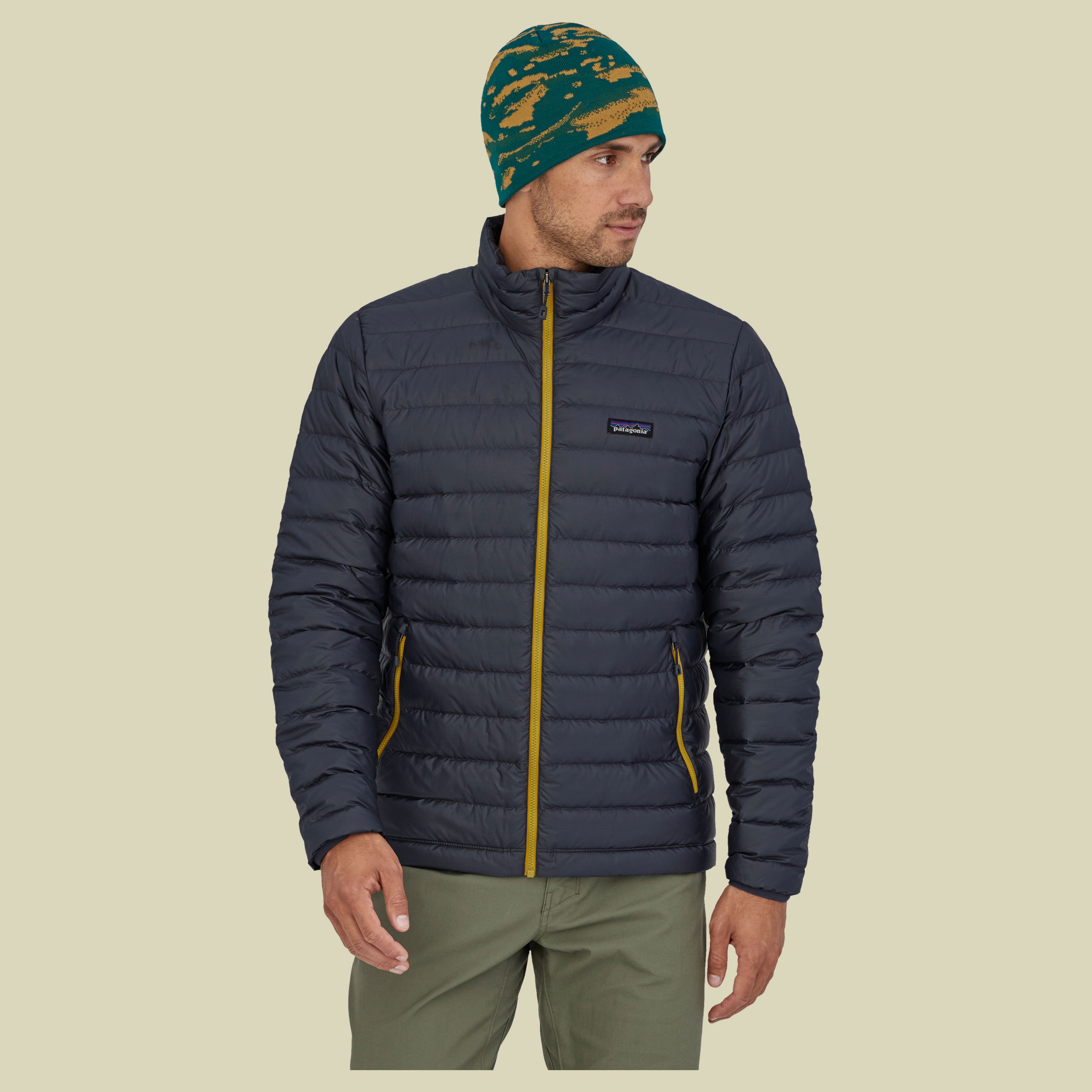 Down Sweater Men Größe M  Farbe smolder blue w/textile green