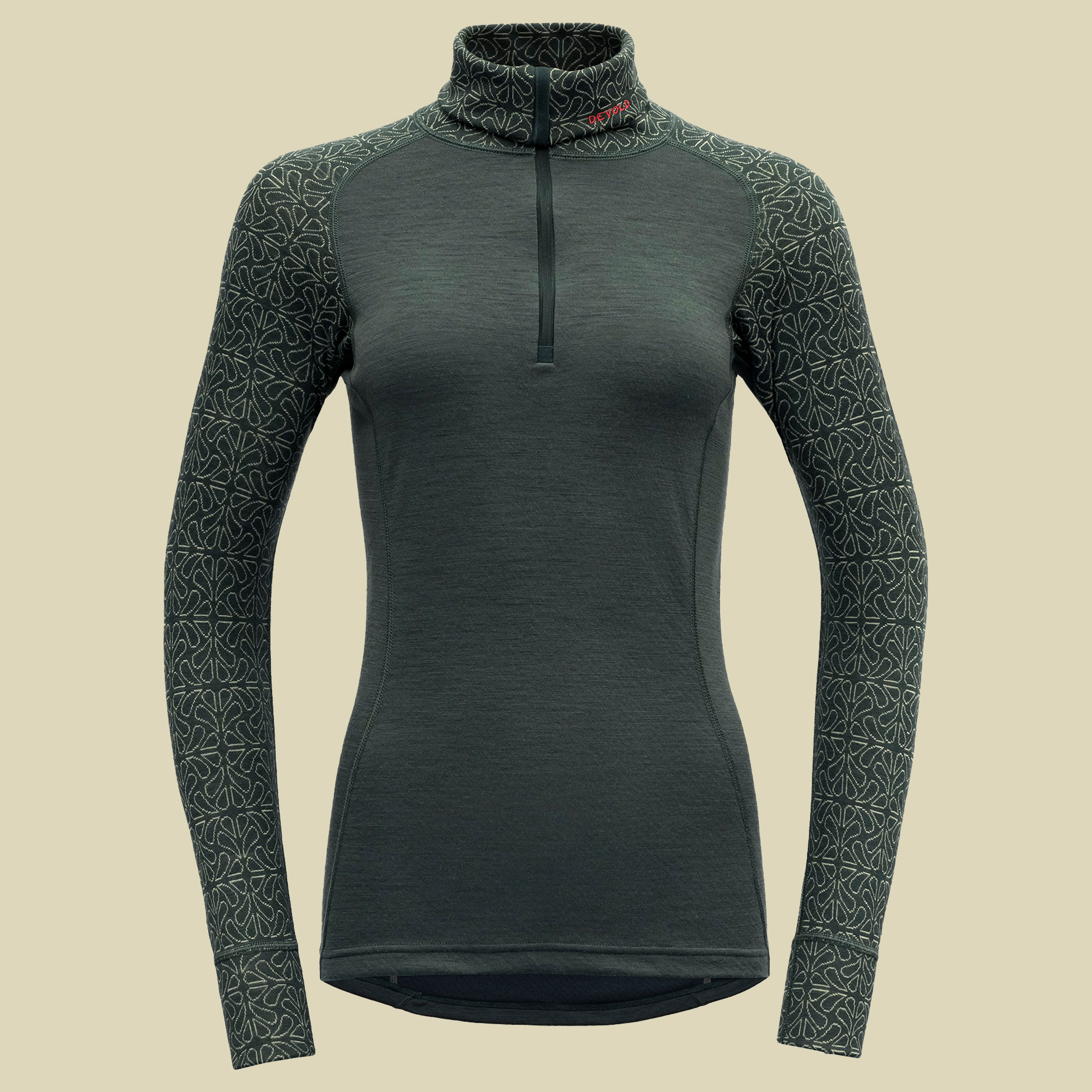 Duo Active Merino 205 Zip Neck Woman woods S