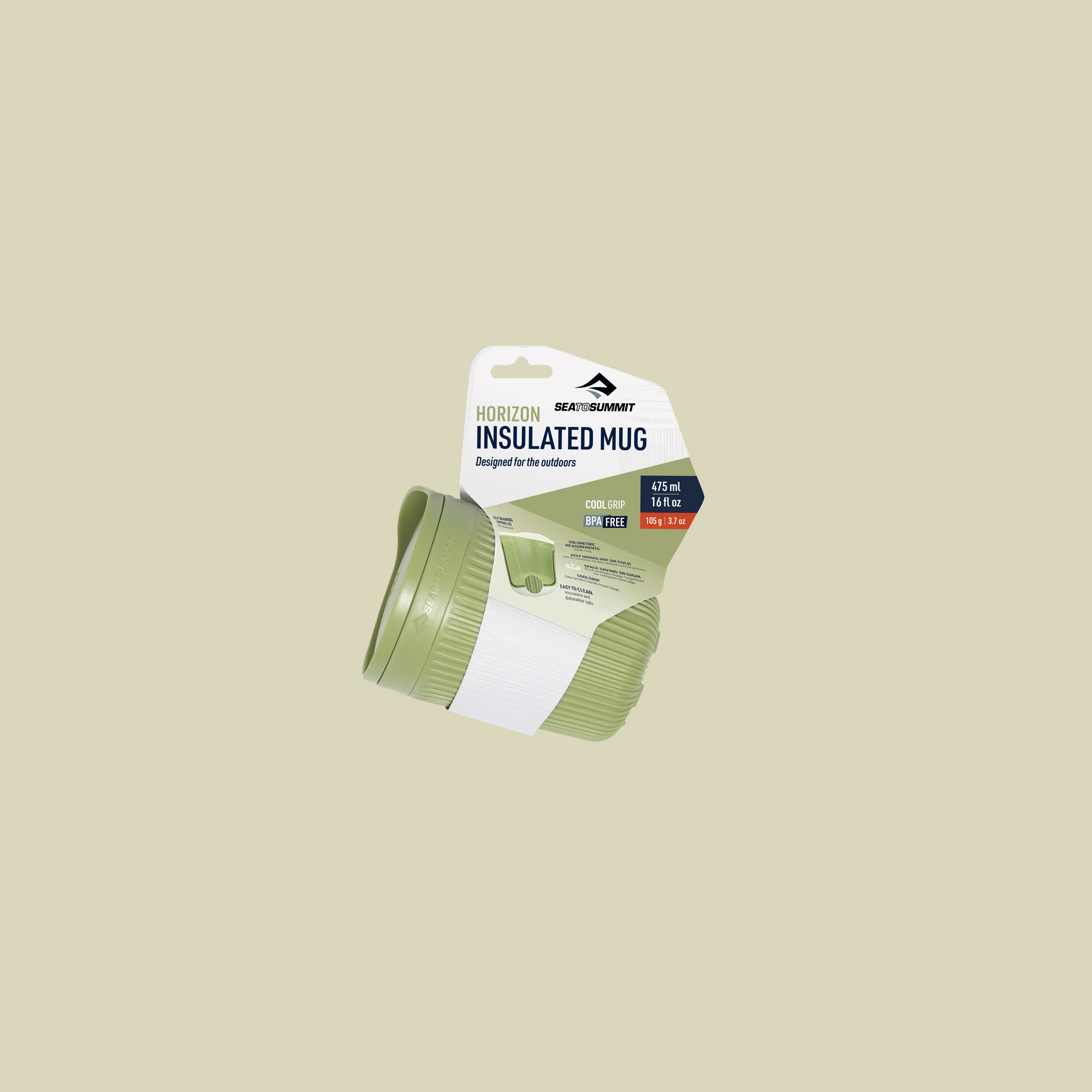 Horizon Mug grün 475 ml - Farbe tarragon