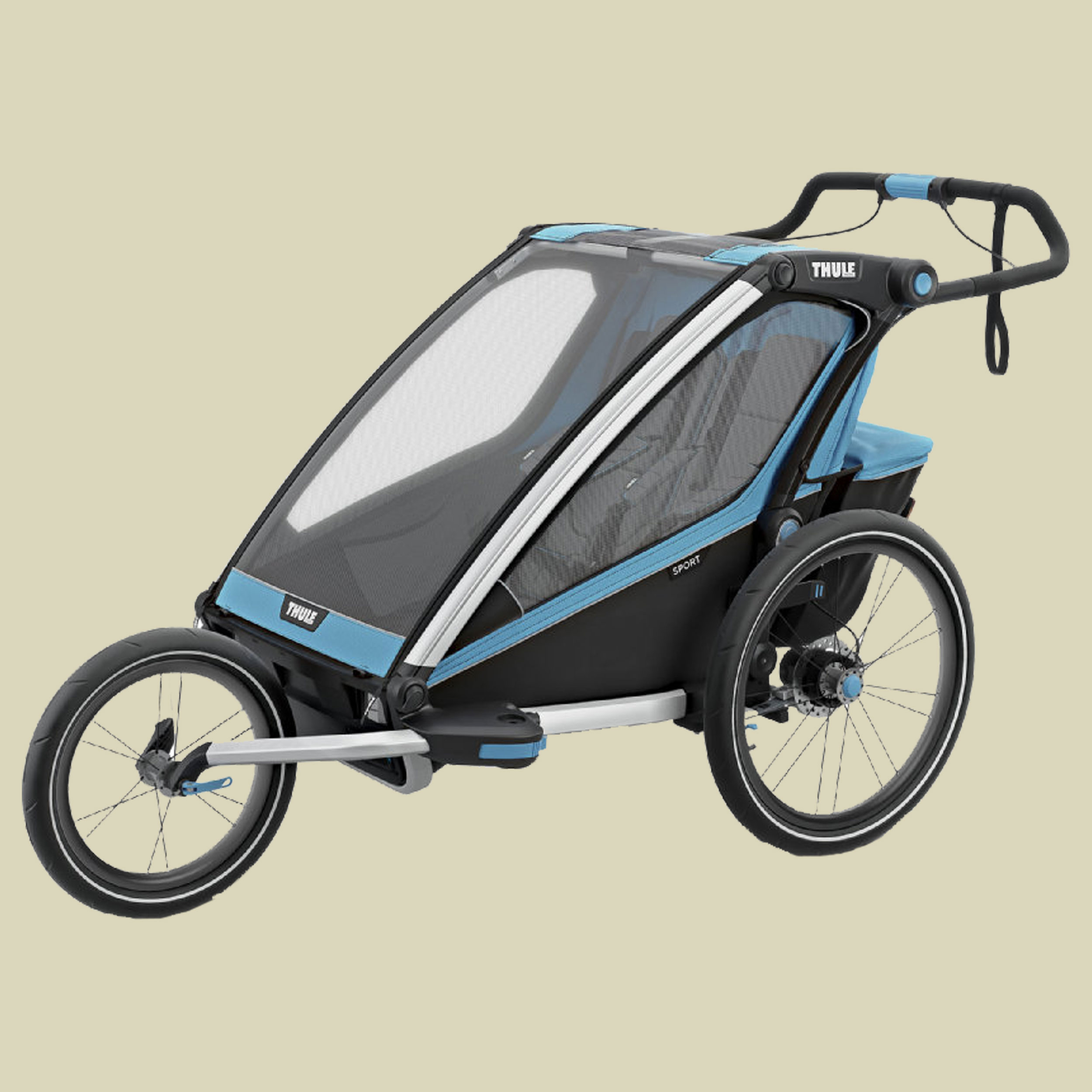 Chariot Sport 2 mit StVZO-Beleuchtung Farbe thule blue/black