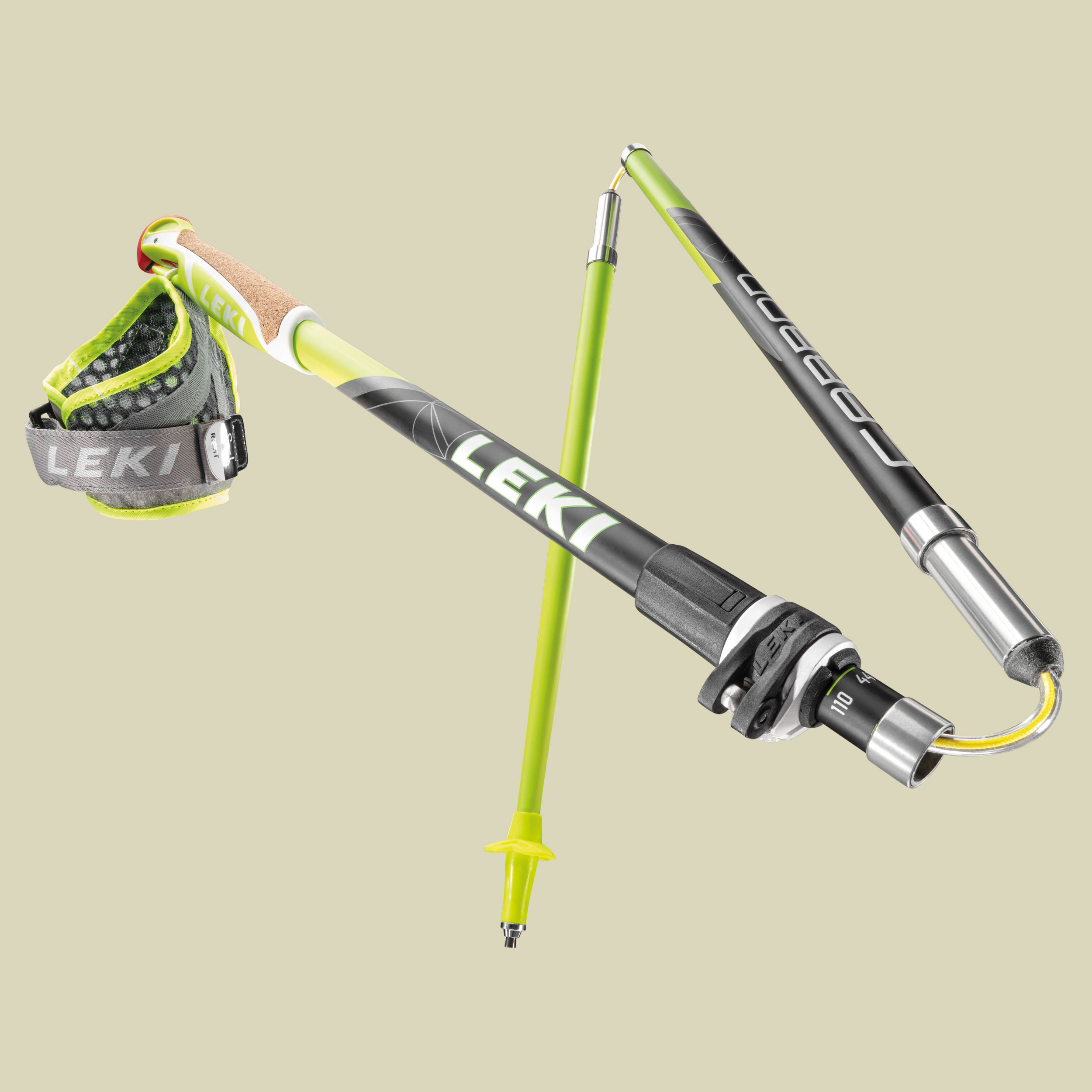 Micro Trail Vario Länge 110-130 cm Farbe grün-schwarz-anthrazit-weiß