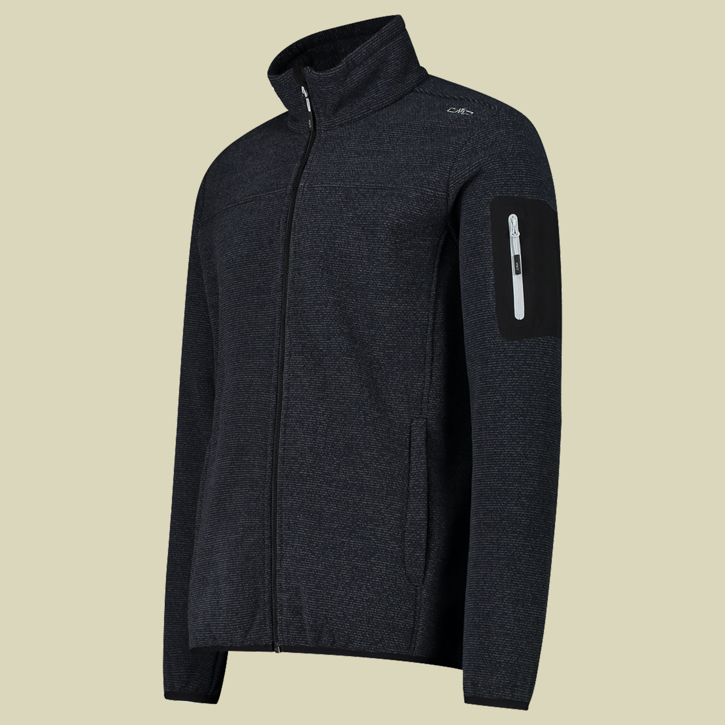 Man Jacket Knitted Jacquard 38H2237 grau 58 - Farbe anthracite nero