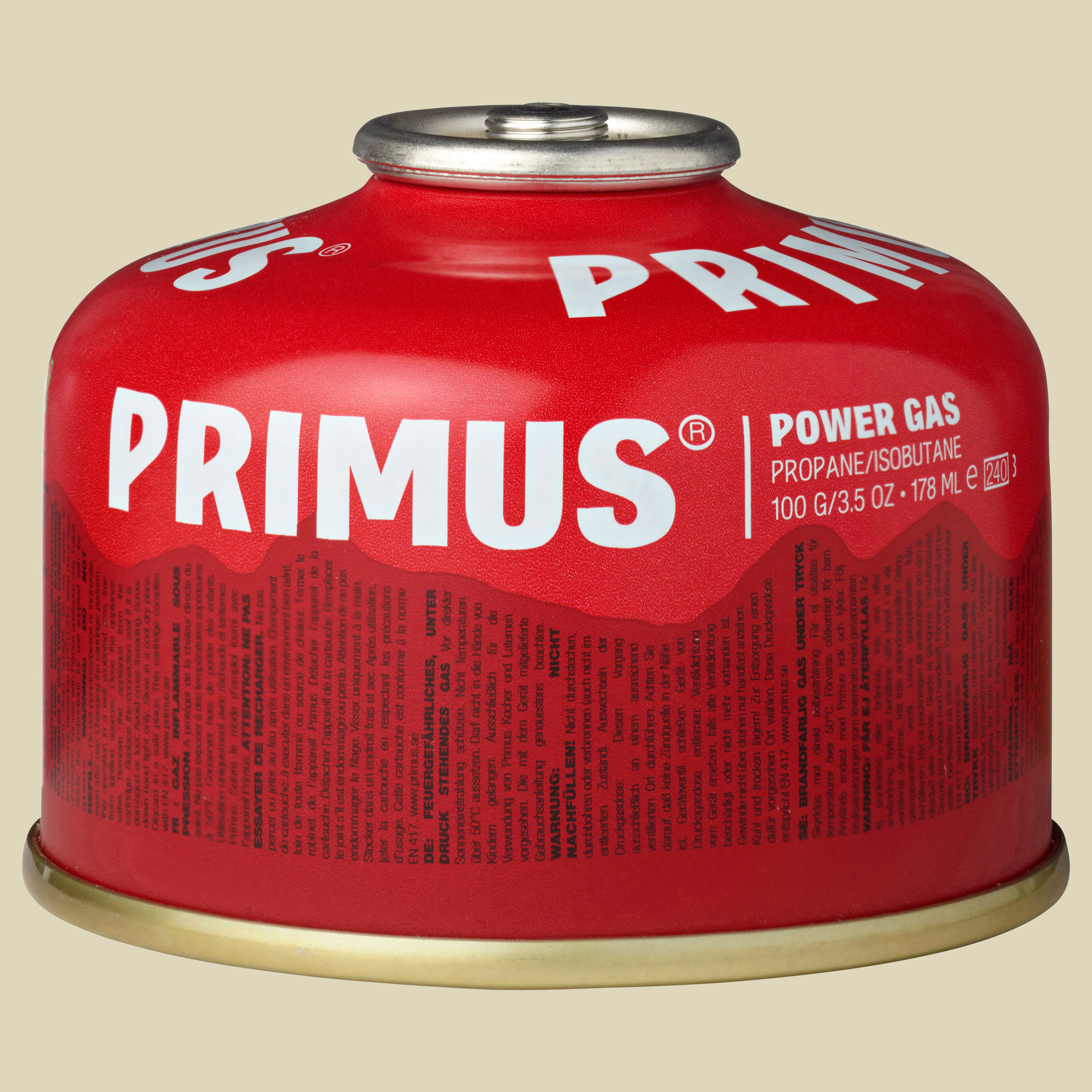 Power Gas 100g Gaskartusche mit Sicherheitsventil